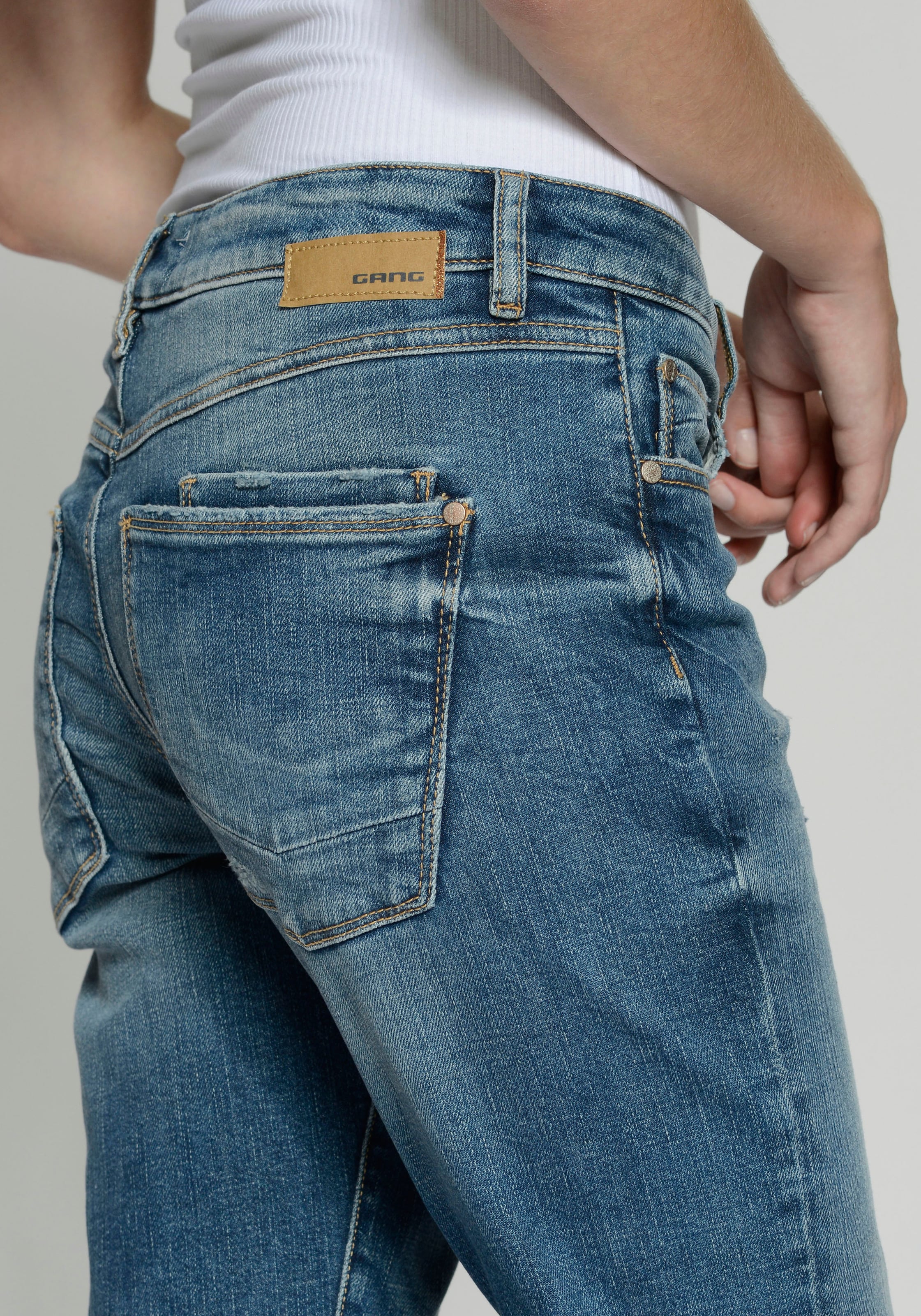 GANG Boyfriend-Jeans »94NADIA«, 5-Pocket Style mit Reißverschluss und Knopf