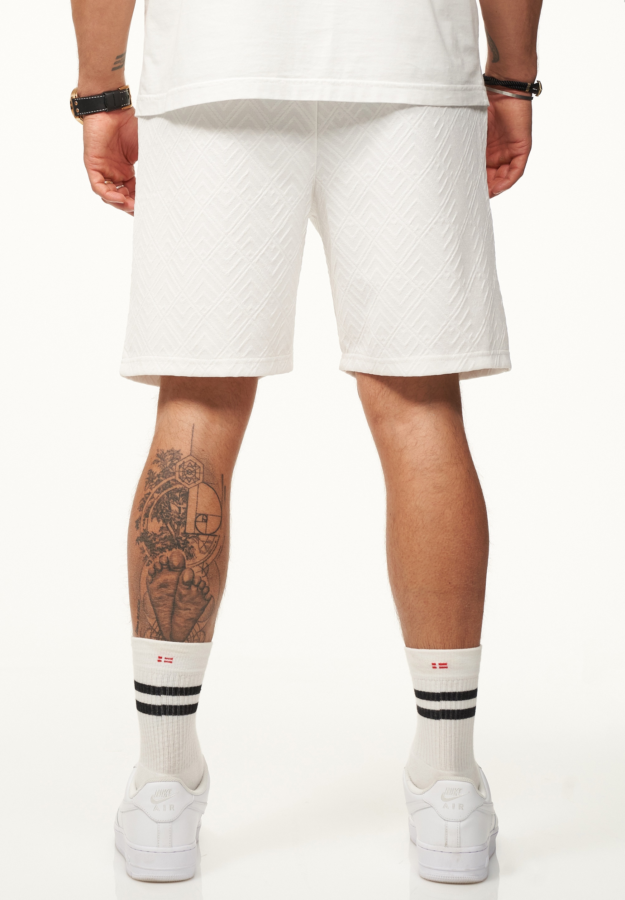 CARISMA Shorts »für Herren mit elastischem Bund & Kordelzug im Strukturmuster«  Kurze Hose Sommershorts Bermuda Sweatshorts im Regular-Fit