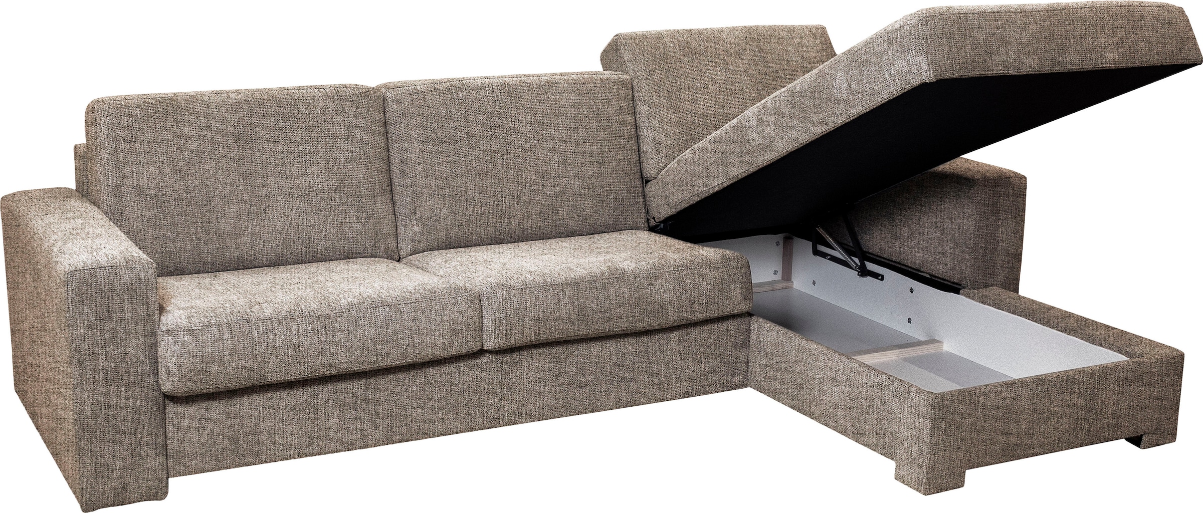 Home affaire Ecksofa »Roma "M" Matratzenhöhe 14 cm, Dauerschlaffunktion, mit Unterfederung,«, Liegemaße ca 143x198 cm, L-Form
