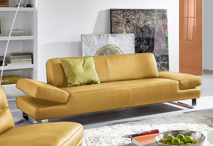 W.SCHILLIG 2-Sitzer "taboo Designsofa mit hohem Sitzkomfort, Breite 202cm, Sitztiefe 59cm" mit Normaltiefe, inklusive Armlehnenverstellung