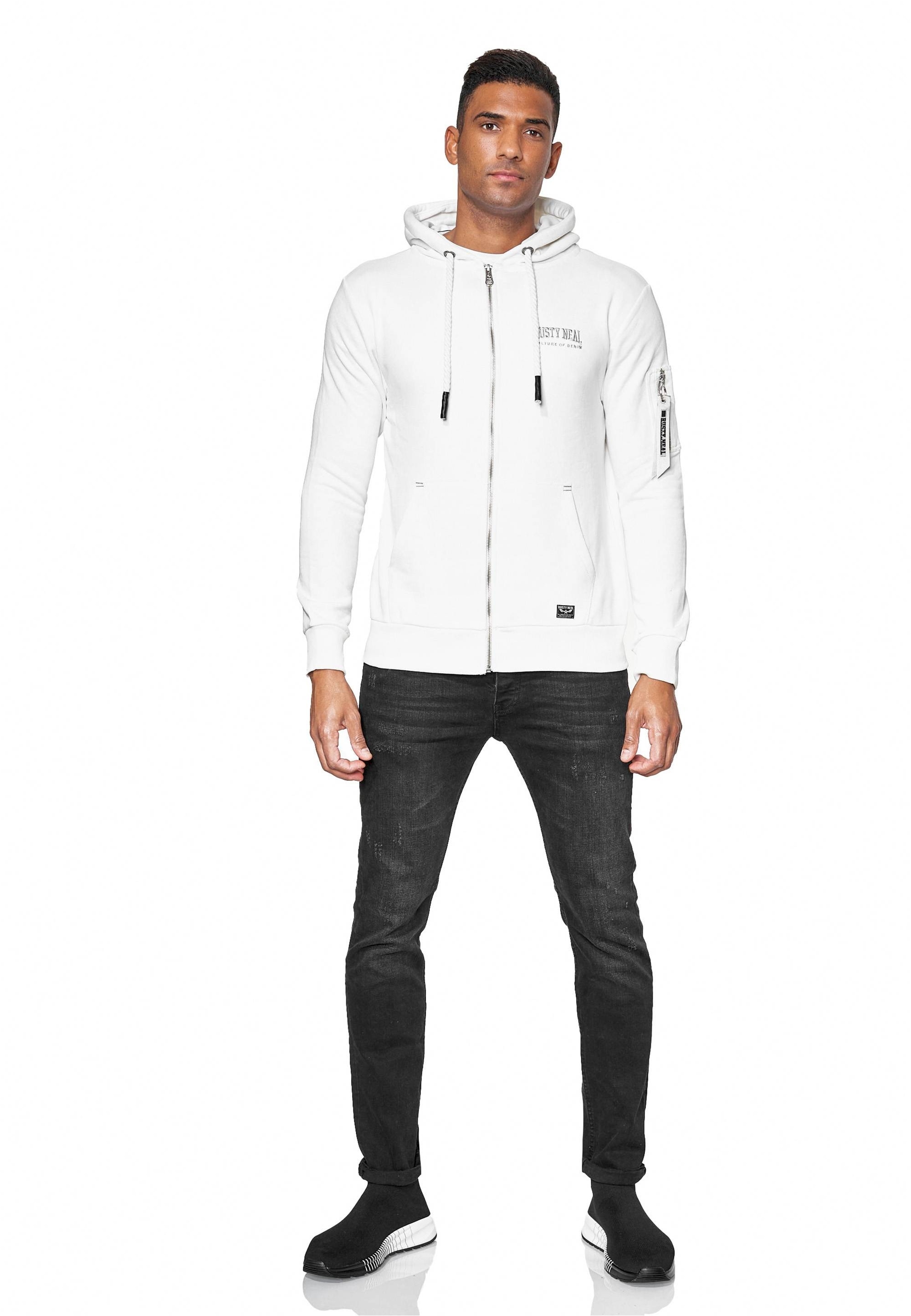 Rusty Neal Sweatjacke, mit stylischer Ärmeltasche