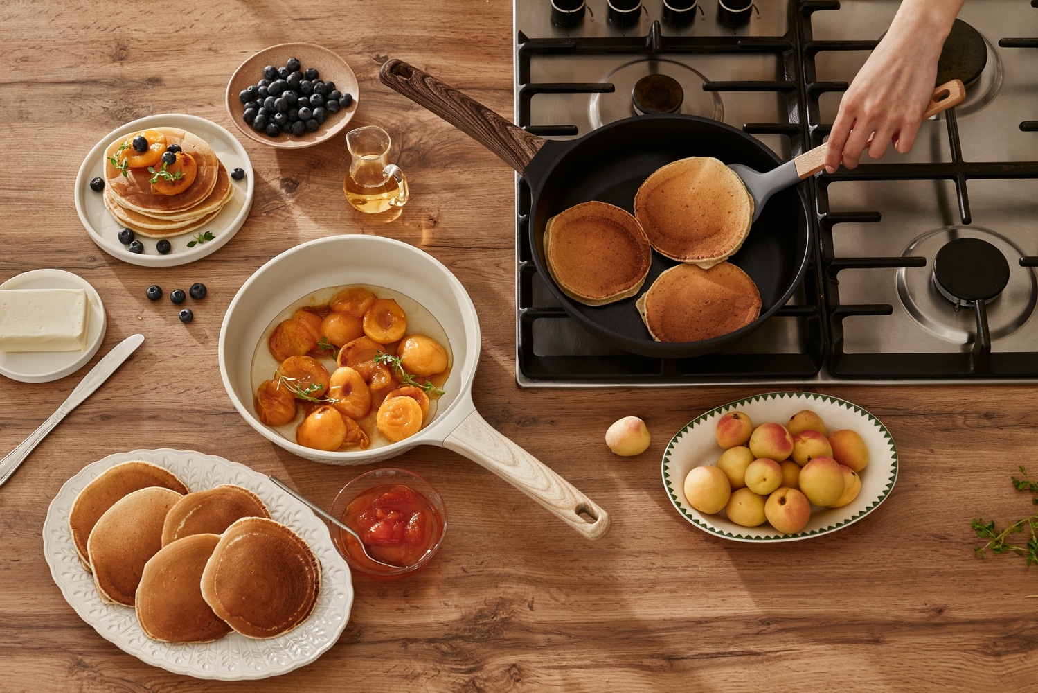 RESTO Kitchenware Bratpfanne »Ran, Universalpfanne mit Antihaftbeschichtung«, Aluminiumguss, (1 tlg.), Induktion, für alle Herdarten geeignet