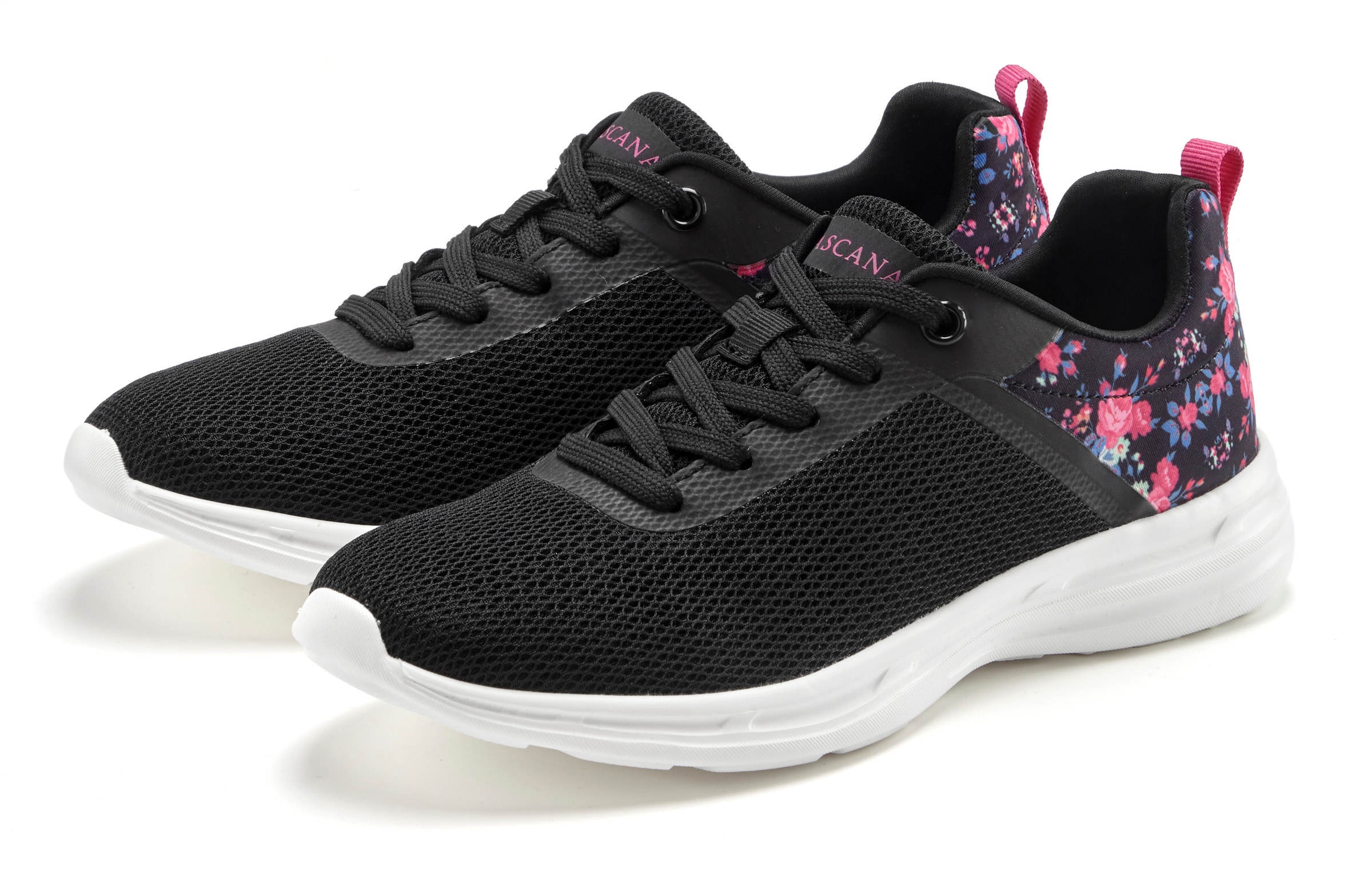 LASCANA Sneaker Freizeitschuh, Halbschuh mit Blumen-Print VEGAN günstig online kaufen