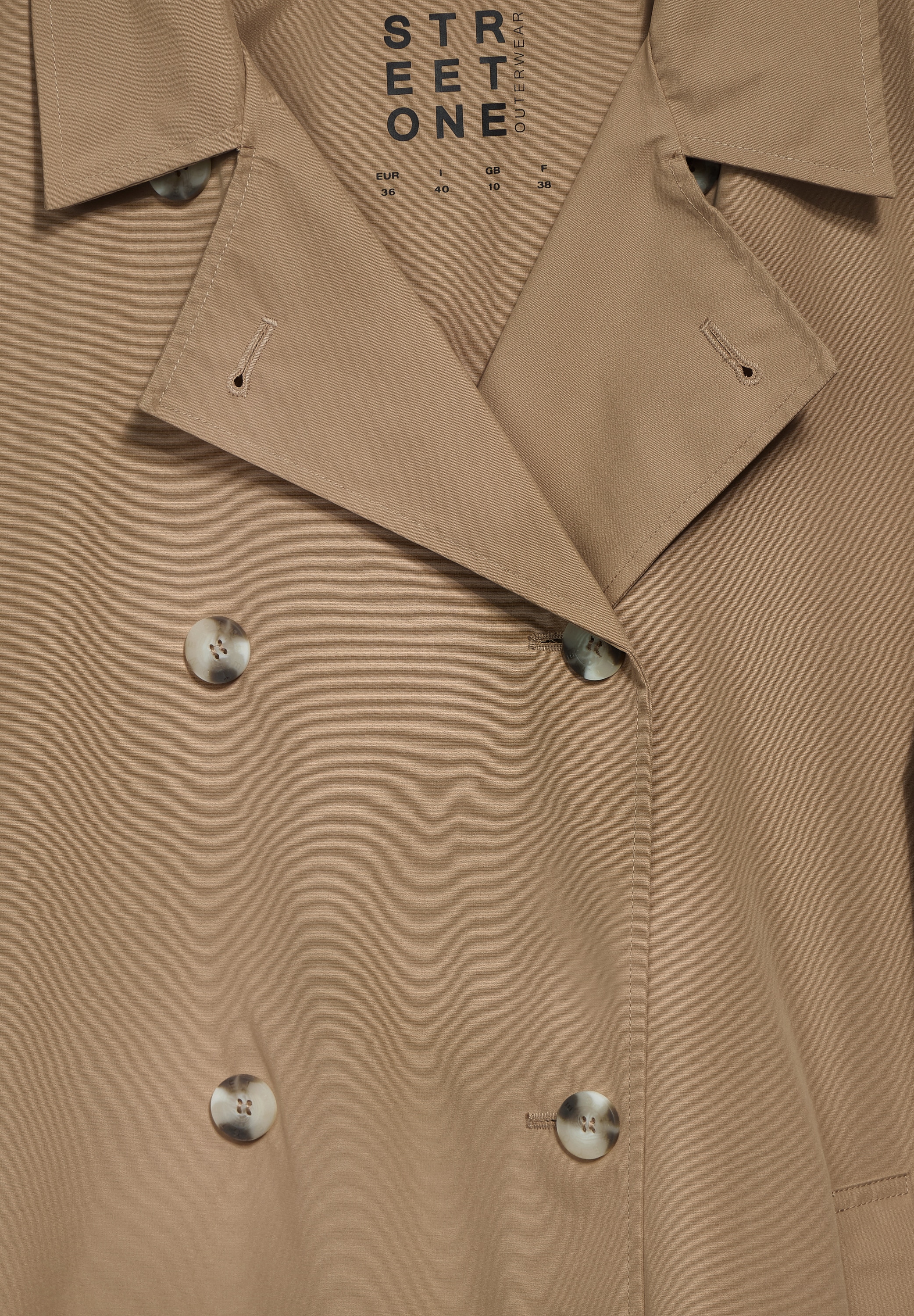 STREET ONE Outdoorjacke, ohne Kapuze, mit Bindegürtel