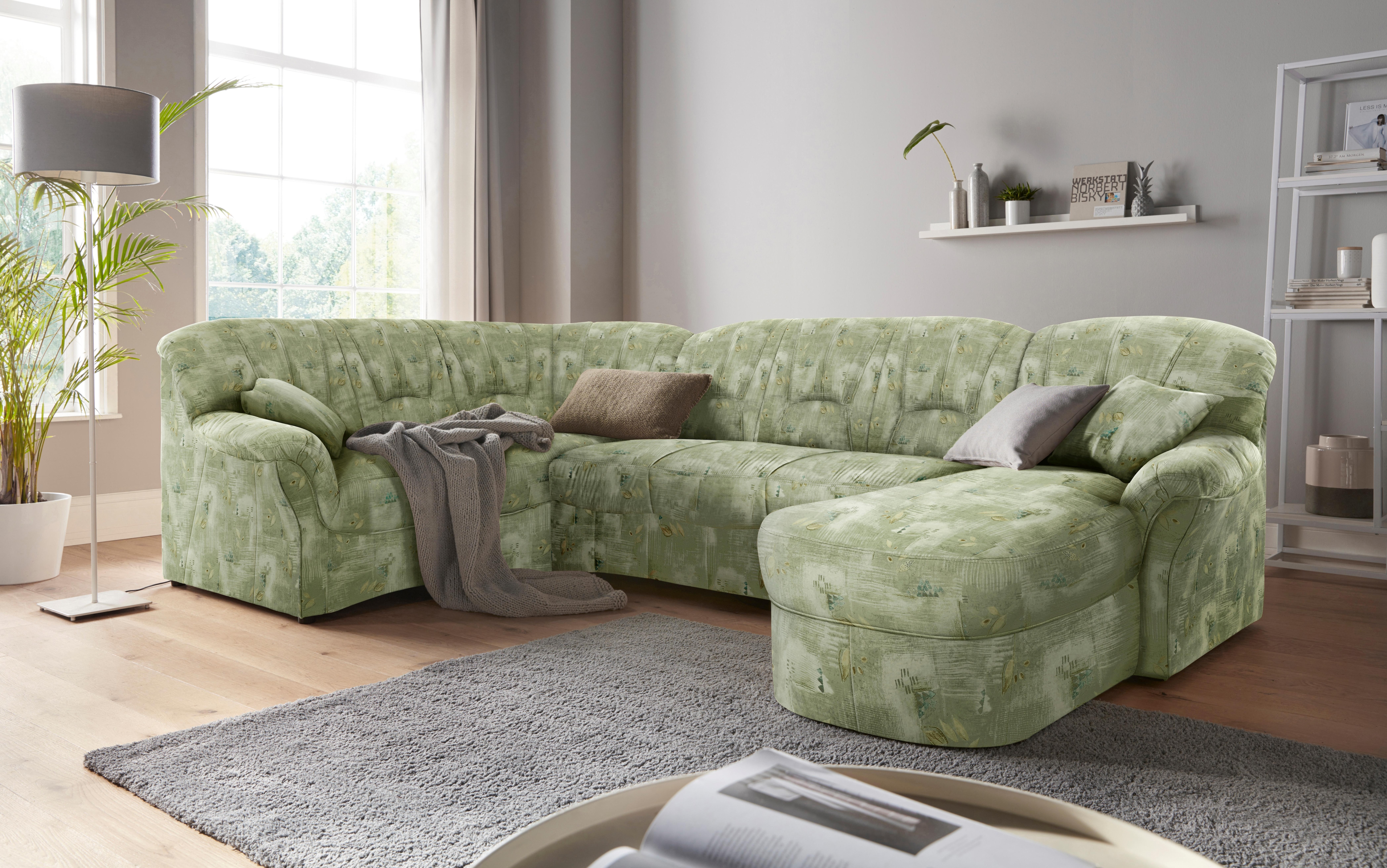 DOMO collection "Bahia mit viel Platz, Breite 308cm, zeitloses Design, U-Form" wahlweise mit Bettfunktion