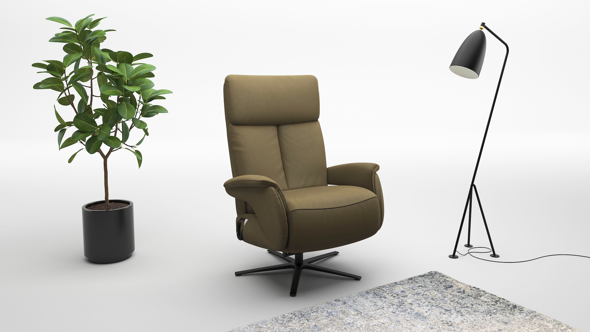 sit&more TV-Sessel "Triple Seven Xtra large, bis 200kg belastbar, mit Herz-Waage Funktion" inkl. Kopfteil- & Drehfunktion, wahlweise mit Akku und Aufstehhilfe
