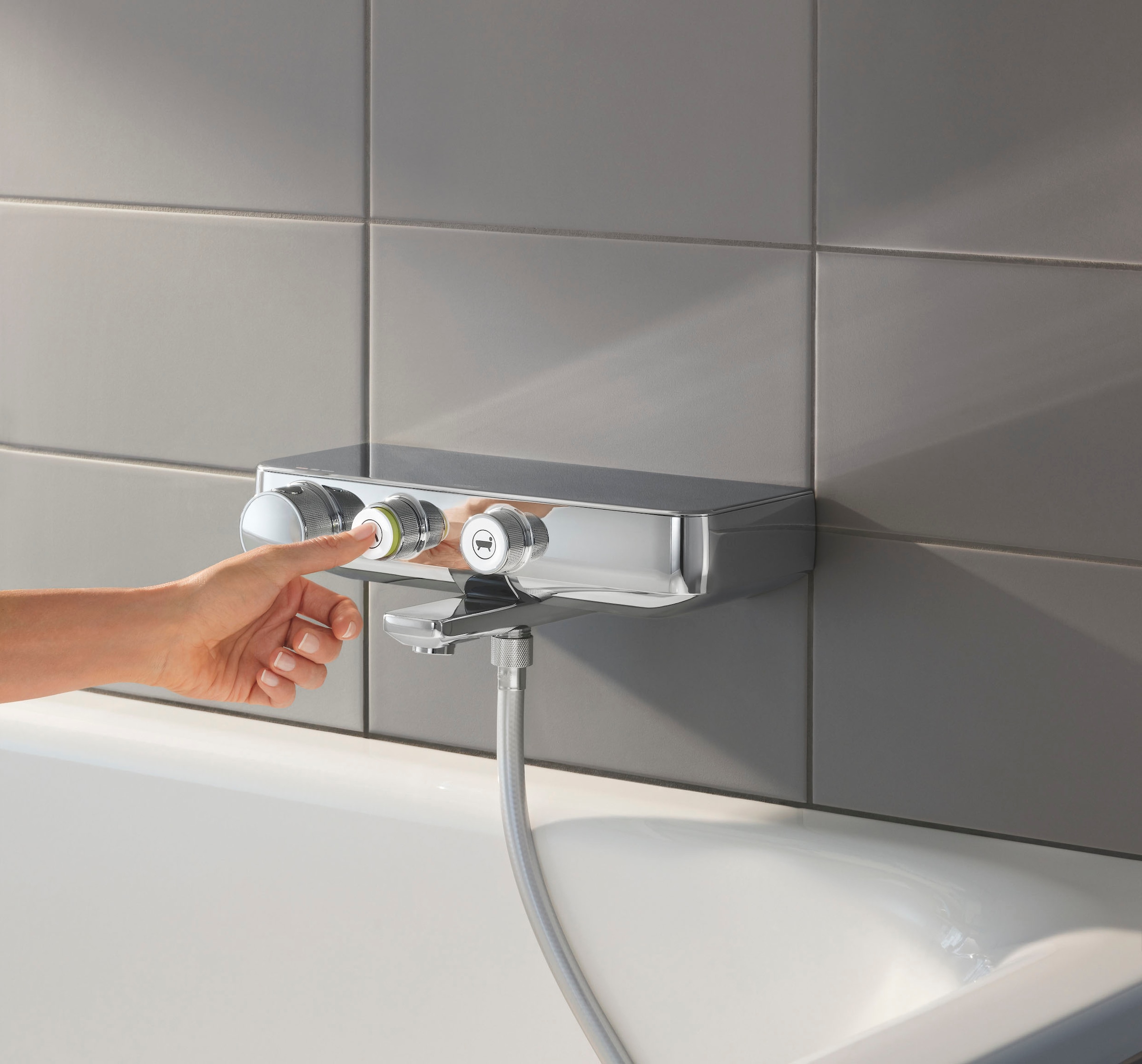 Grohe Wannenarmatur »Grohtherm SmartControl«, mit Wassersparfunktion