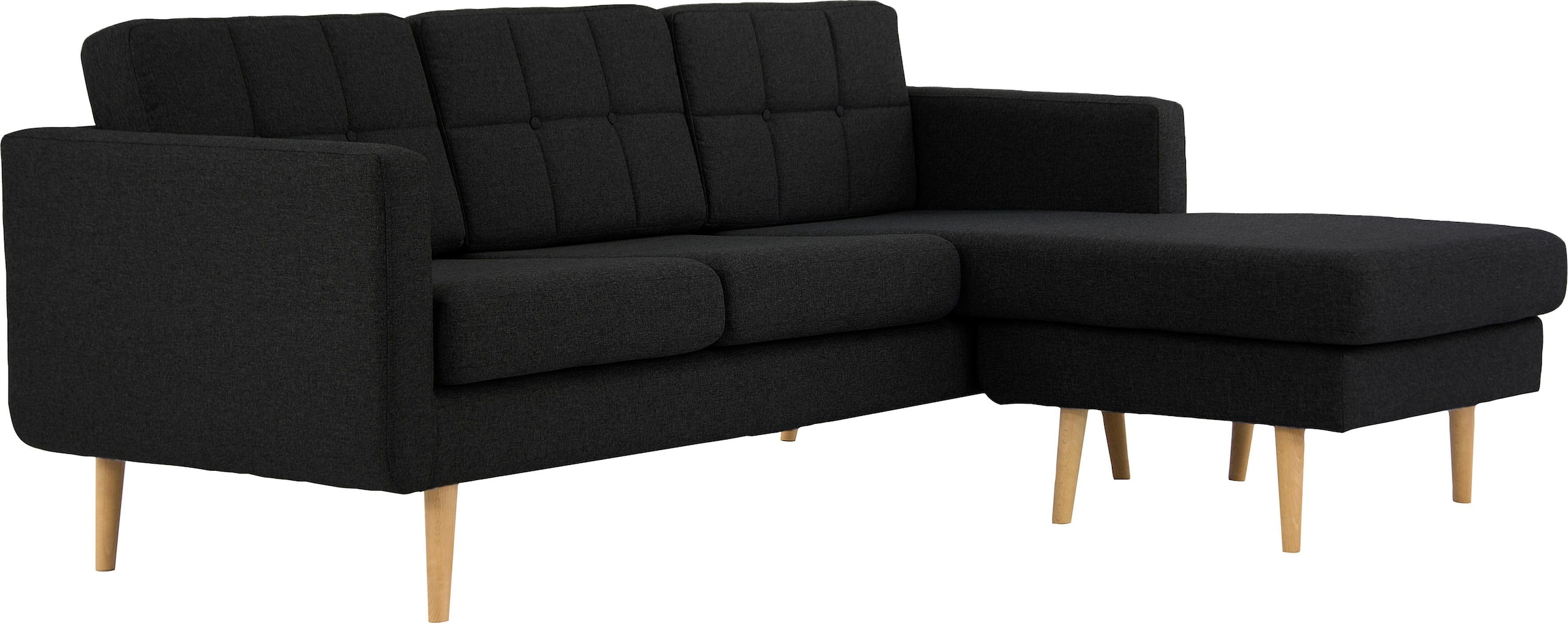 Home affaire Ecksofa »Brest L-Form«, mit Knopfheftung und Steppung im Rücken, geradliniges Design