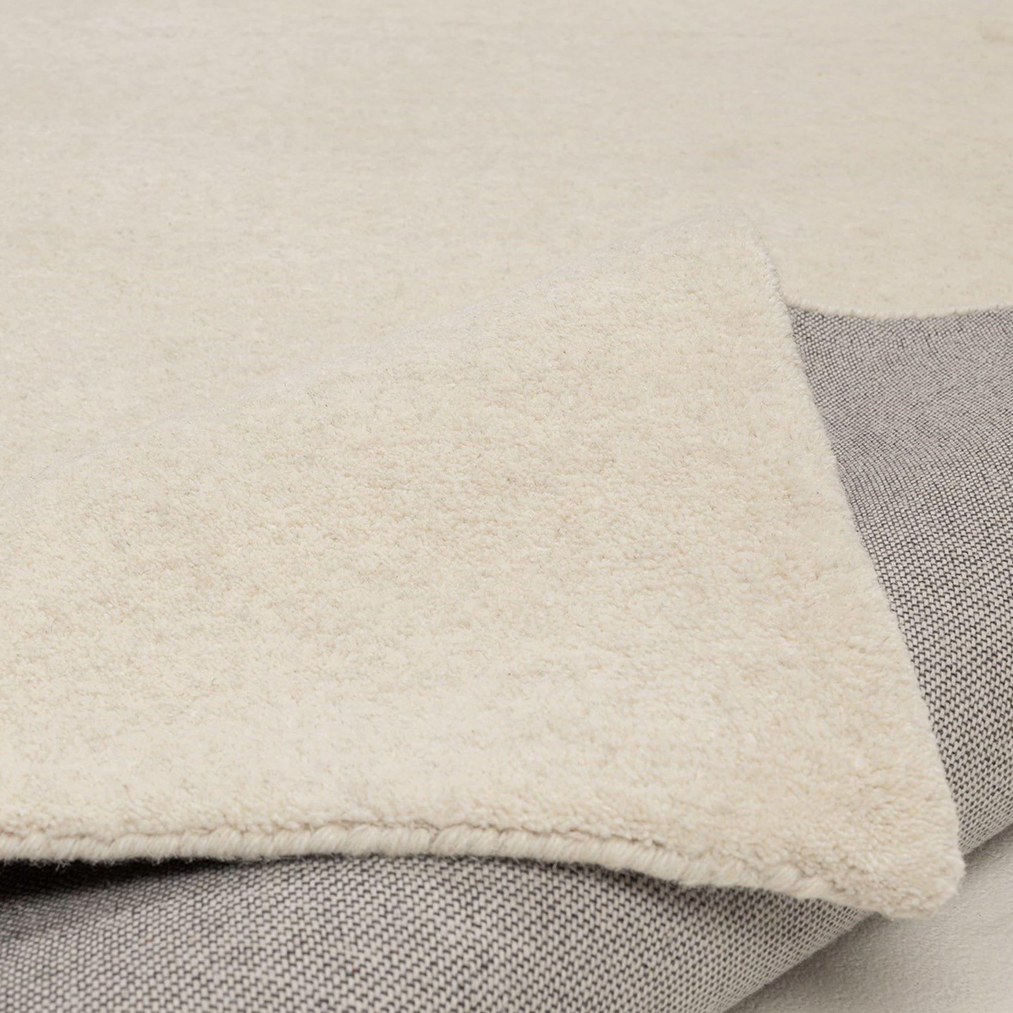 my home Wollteppich »Gabbo Natur, Handgefertigt, Teppich, reine Wolle, meliert« rechteckig 14 mm Höhe reine Wolle, Uni, Wohnzimmer, Schlafzimmer, Esszimmer