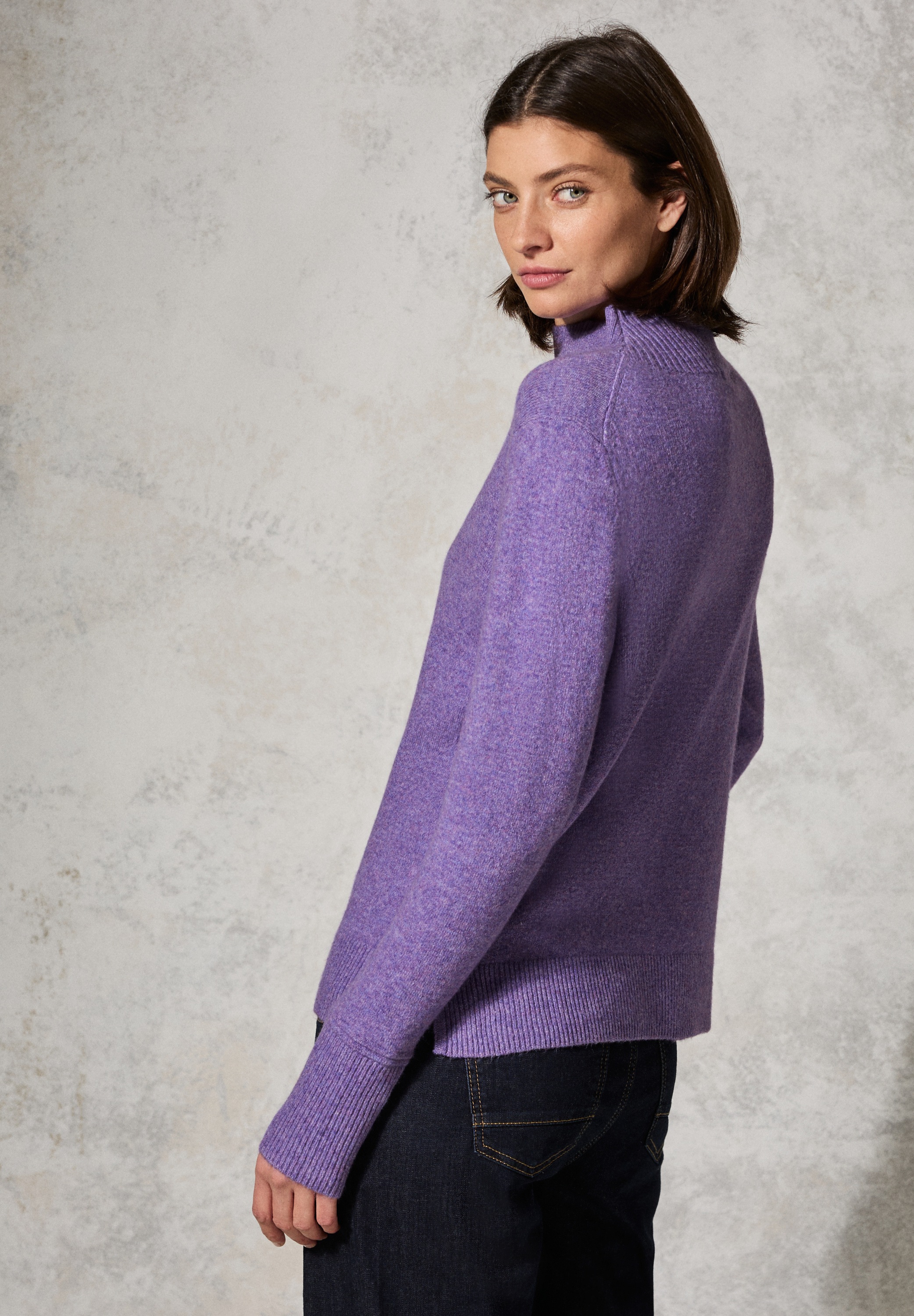 Cecil Strickpullover, mit Stehkragen