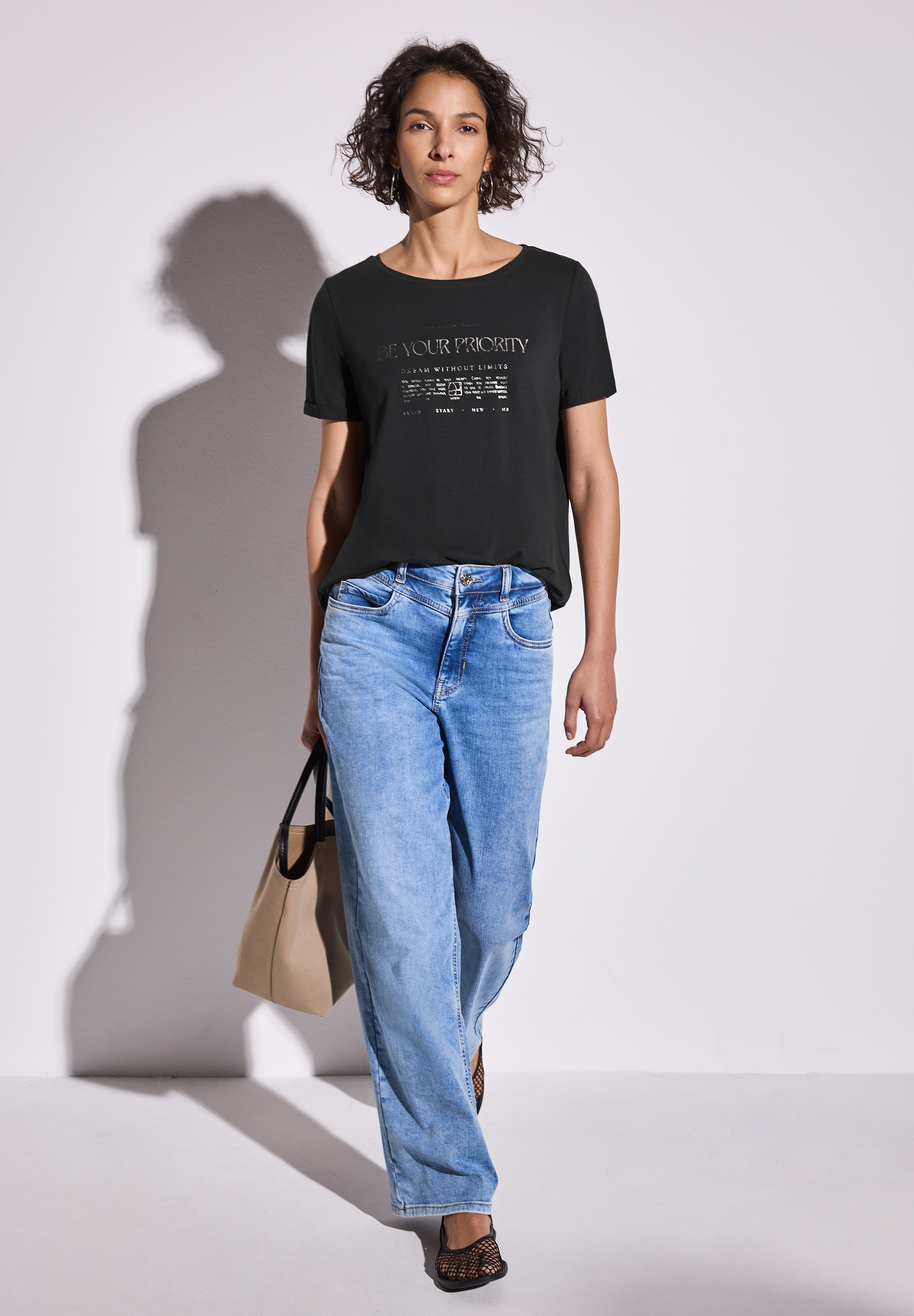 STREET ONE T-Shirt, mit Schriftzug