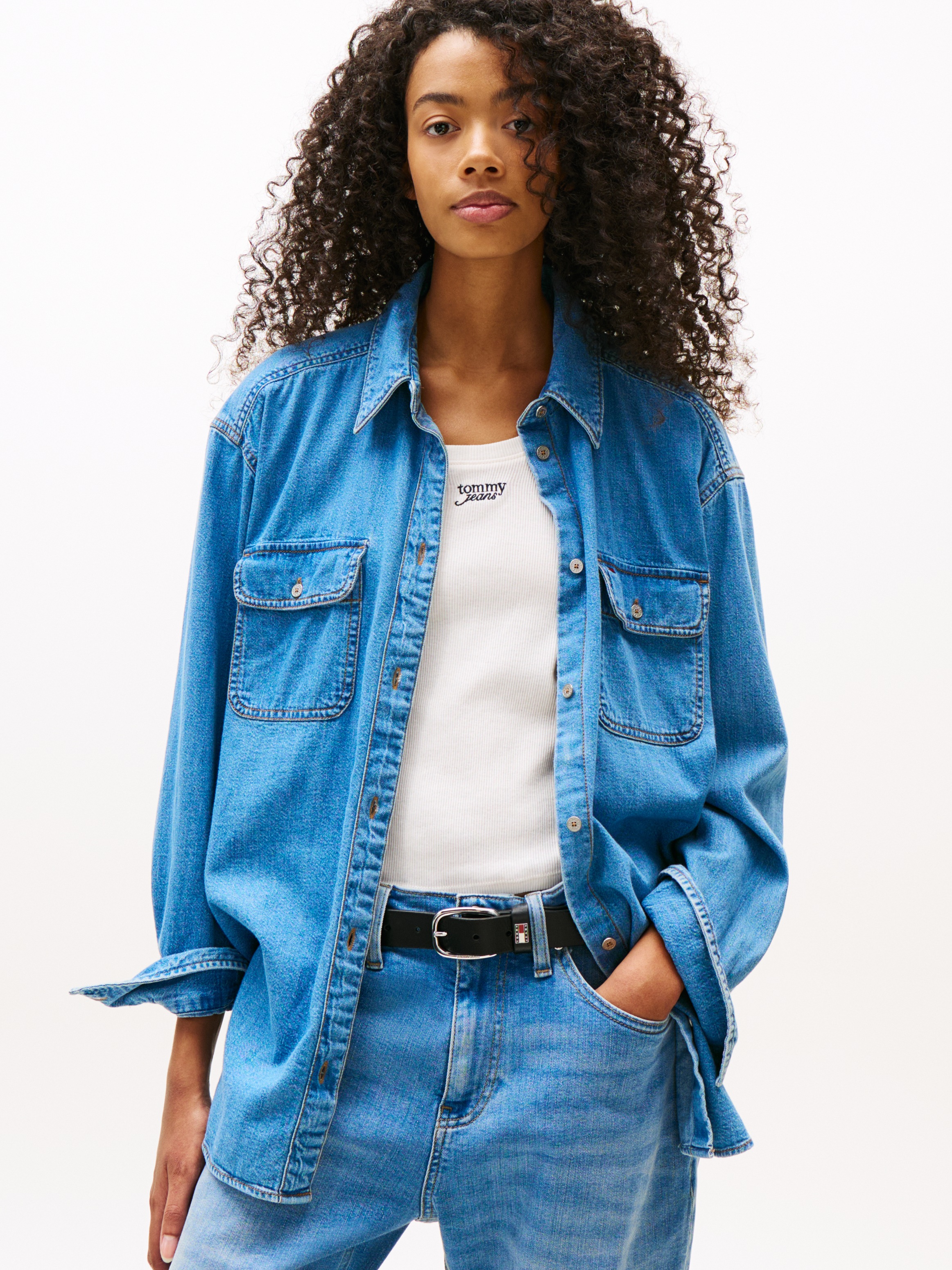 Tommy Jeans Jeansbluse "LS RELAXED DENIM SHIRT EXT" günstig online kaufen