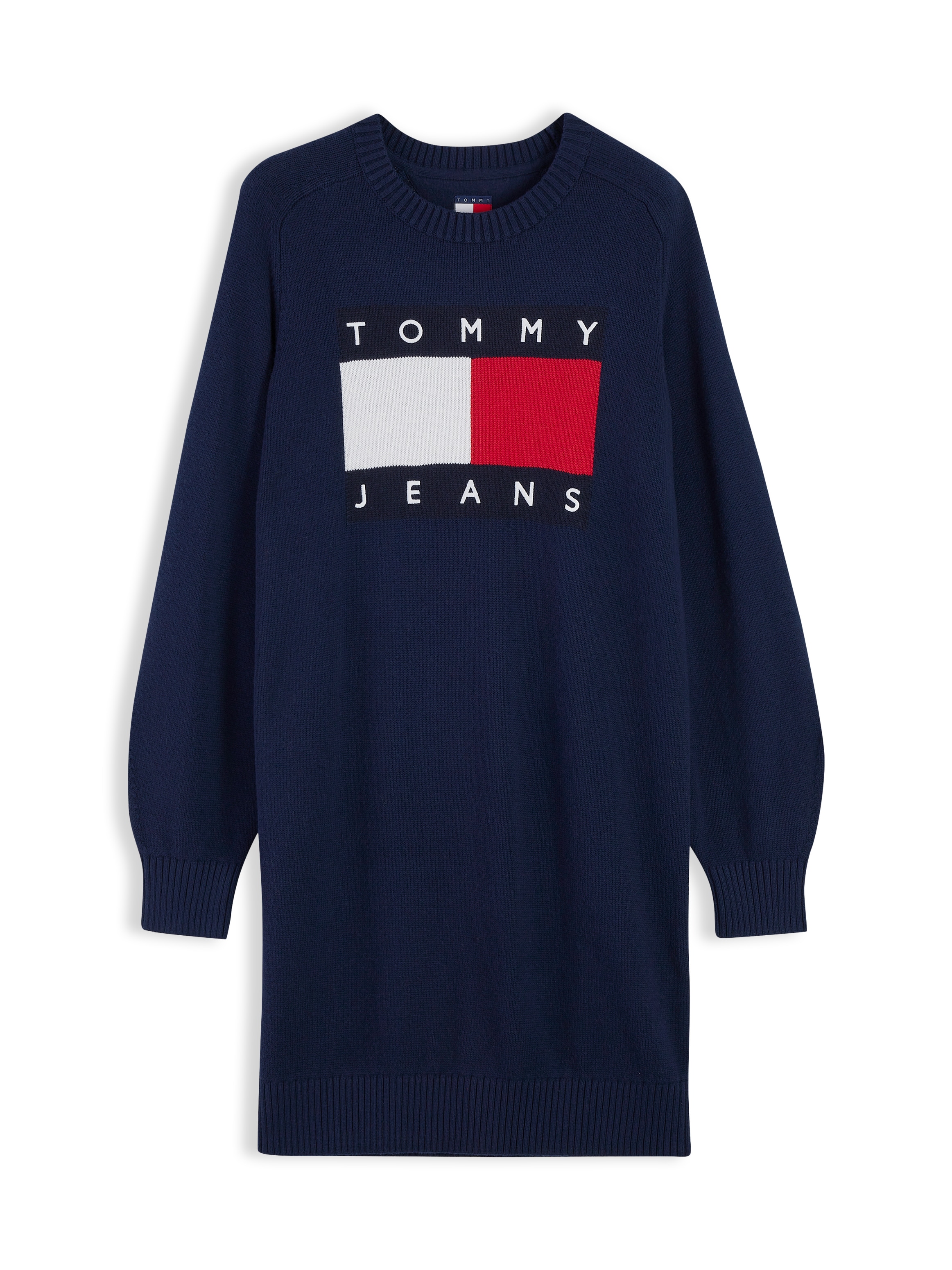 Tommy Jeans Sweatkleid »TJW SWEATER FLAG DRESS EXT« Baumwollmischung