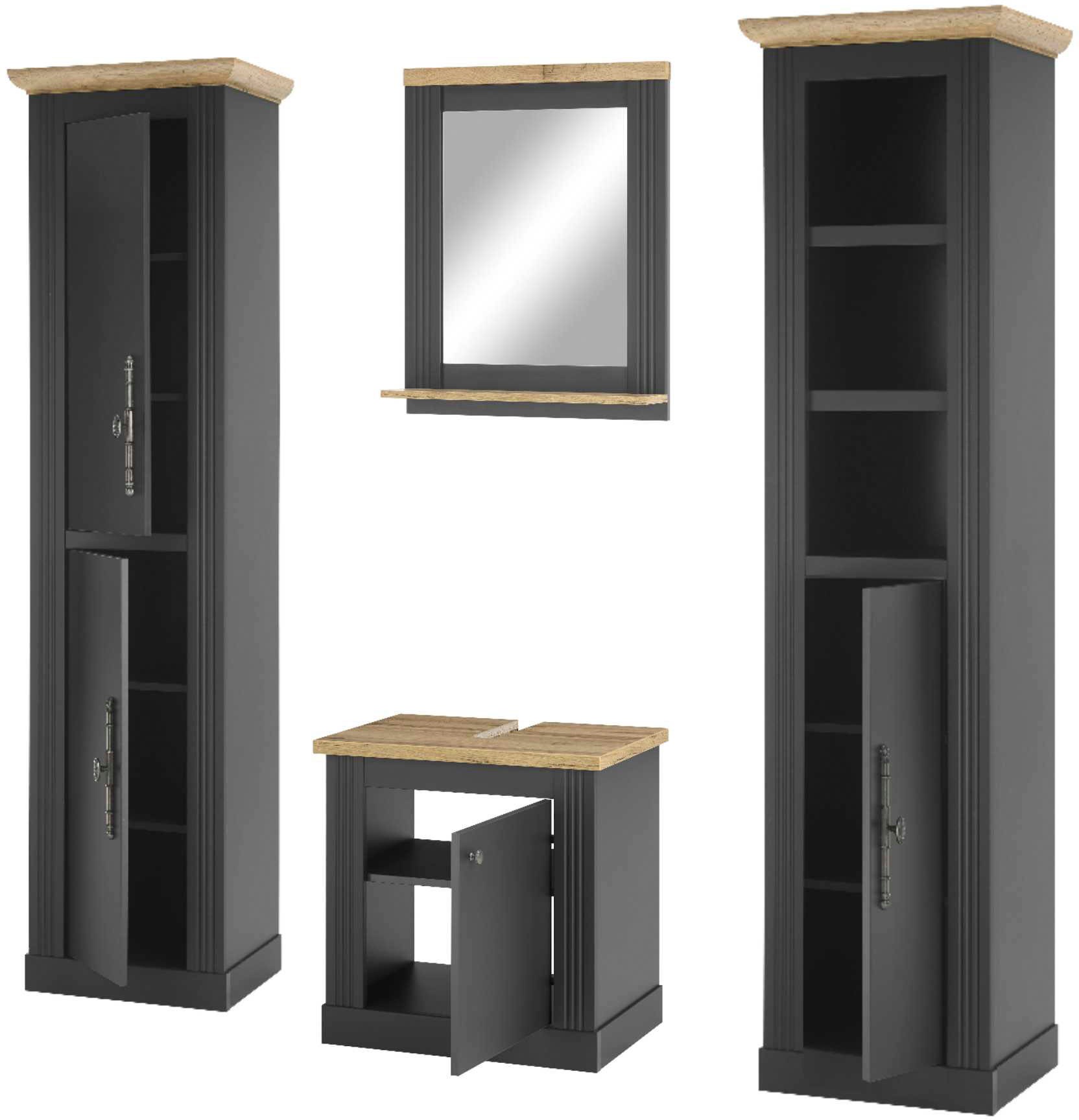 OTTO home Badmöbel-Set "WESTMINSTER, Bad im Landhausstil, 4-teiliges Badezi günstig online kaufen