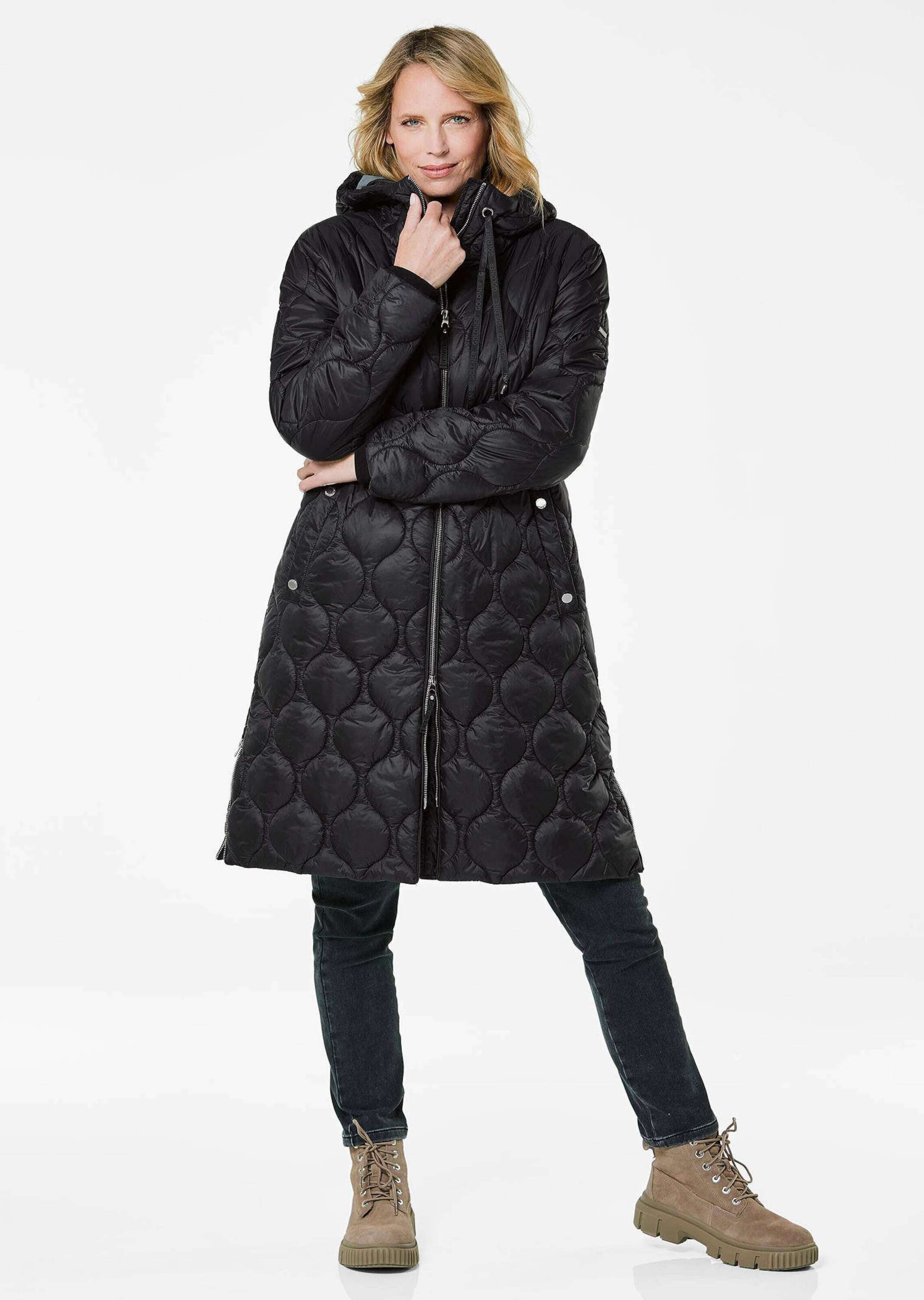 GOLDNER Langmantel "Wintermantel mit Stehkragen und Kapuze" mit seitlichen günstig online kaufen