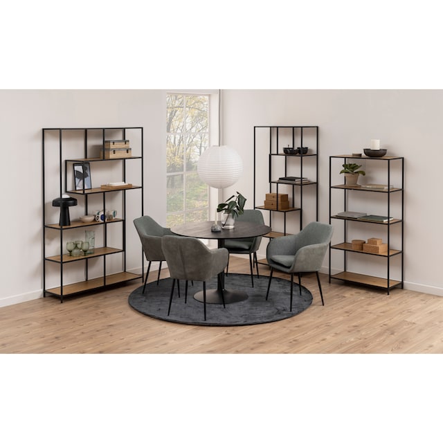 ACTONA GROUP Bücherregal, Metallgestell, modernes Design, 5 Einlegeböden, asymmetrische  Details kaufen | BAUR