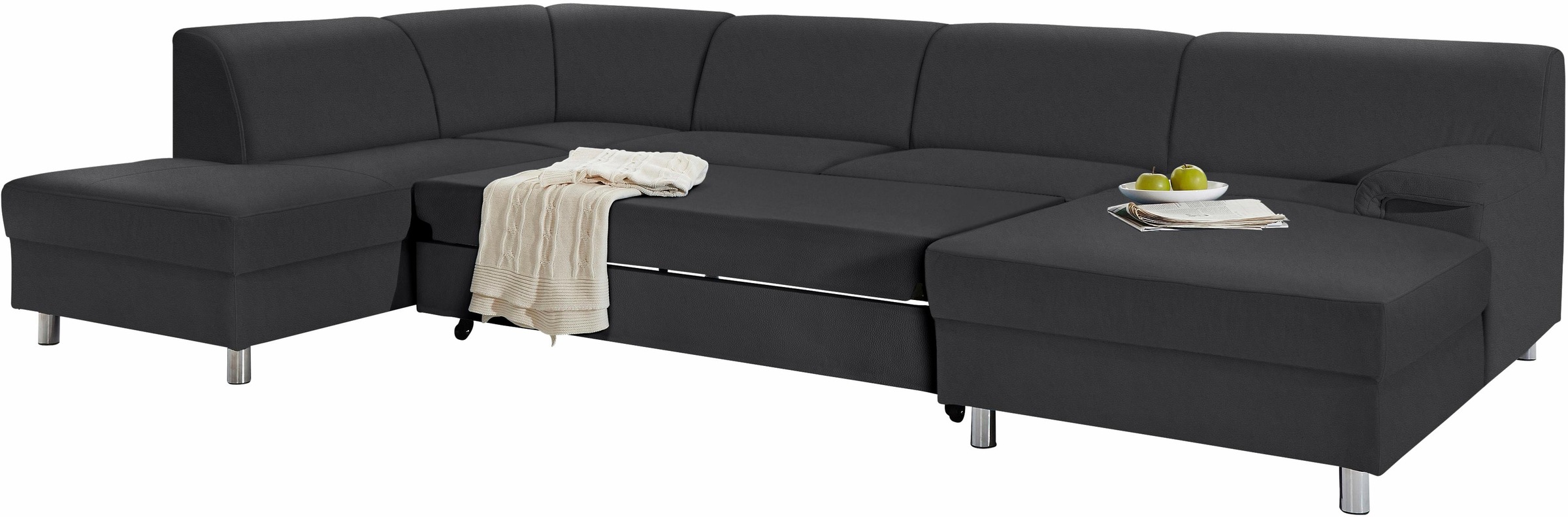 Home affaire Wohnlandschaft "Jamie, zeitloses Design, fester Sitzkomfort, v günstig online kaufen