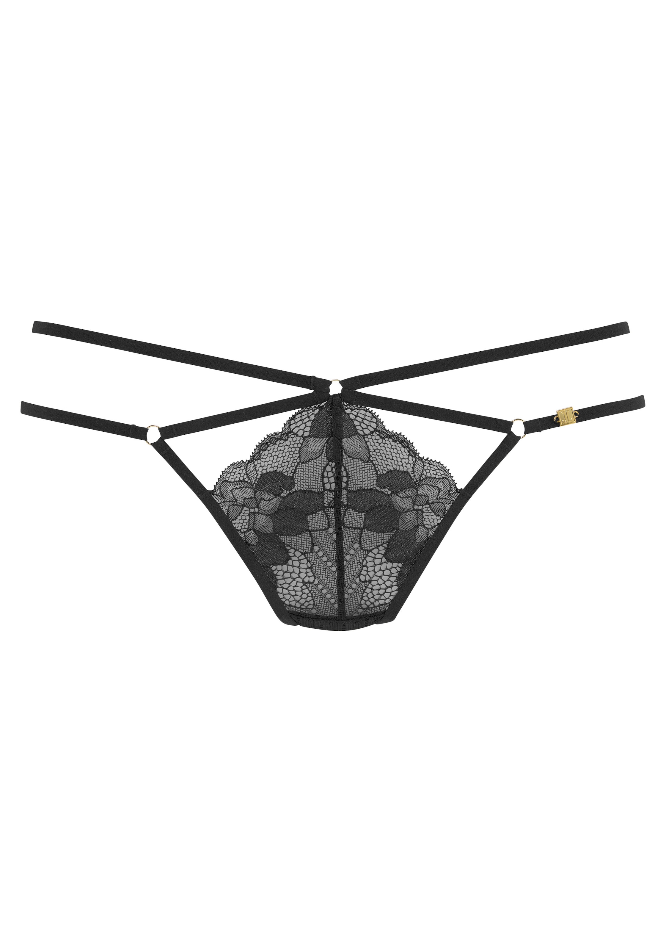 JETTE String mit verführerischer Bänder-Optik und Spitze