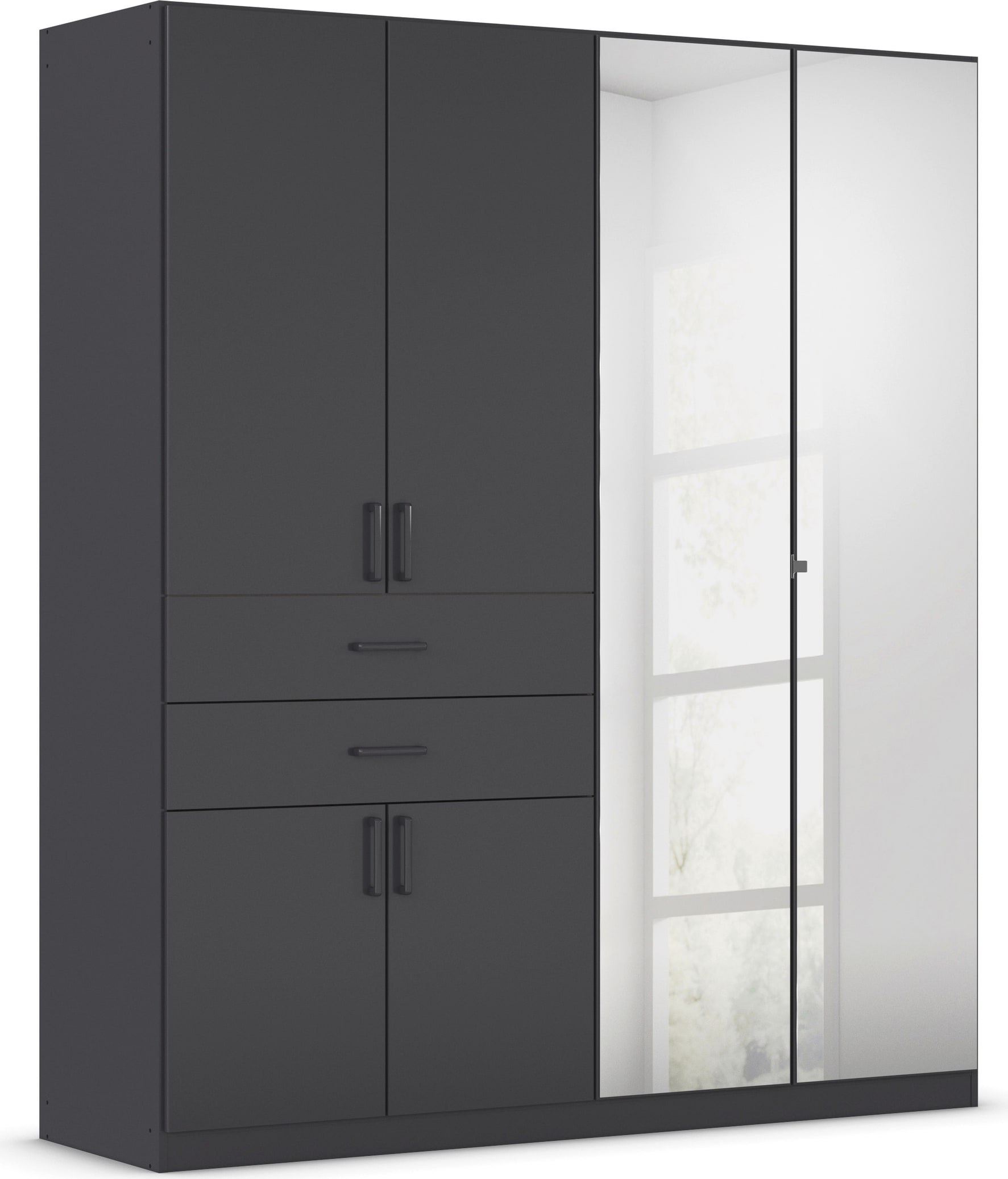 rauch Drehtürenschrank "Maika" mit Spiegel, 2 Schubladen, in verschiedenen günstig online kaufen