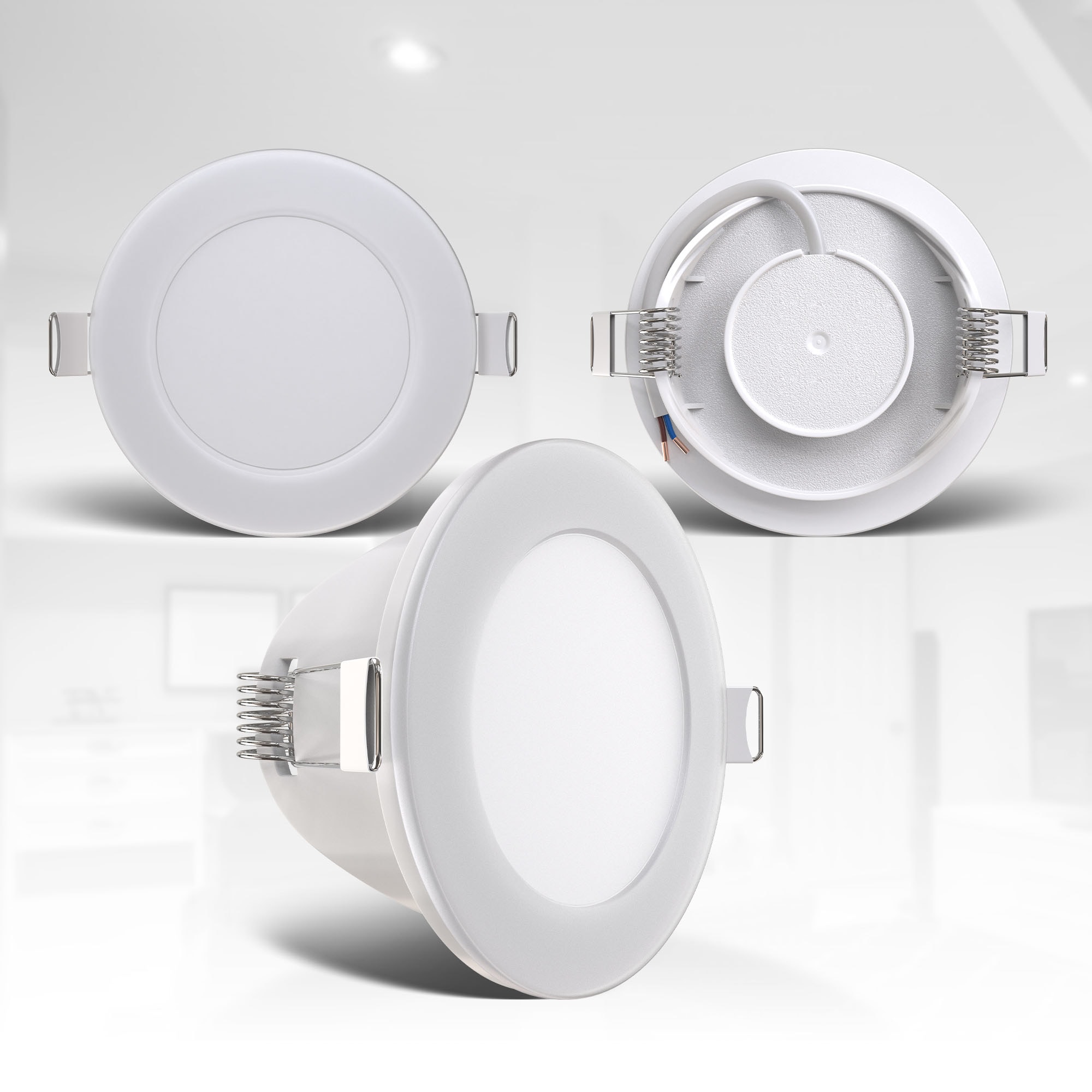 B.K.Licht Einbauleuchten-Set, 5er-Set, LED fest integriert, Schutzklasse IP54, Ø 8,60 cm