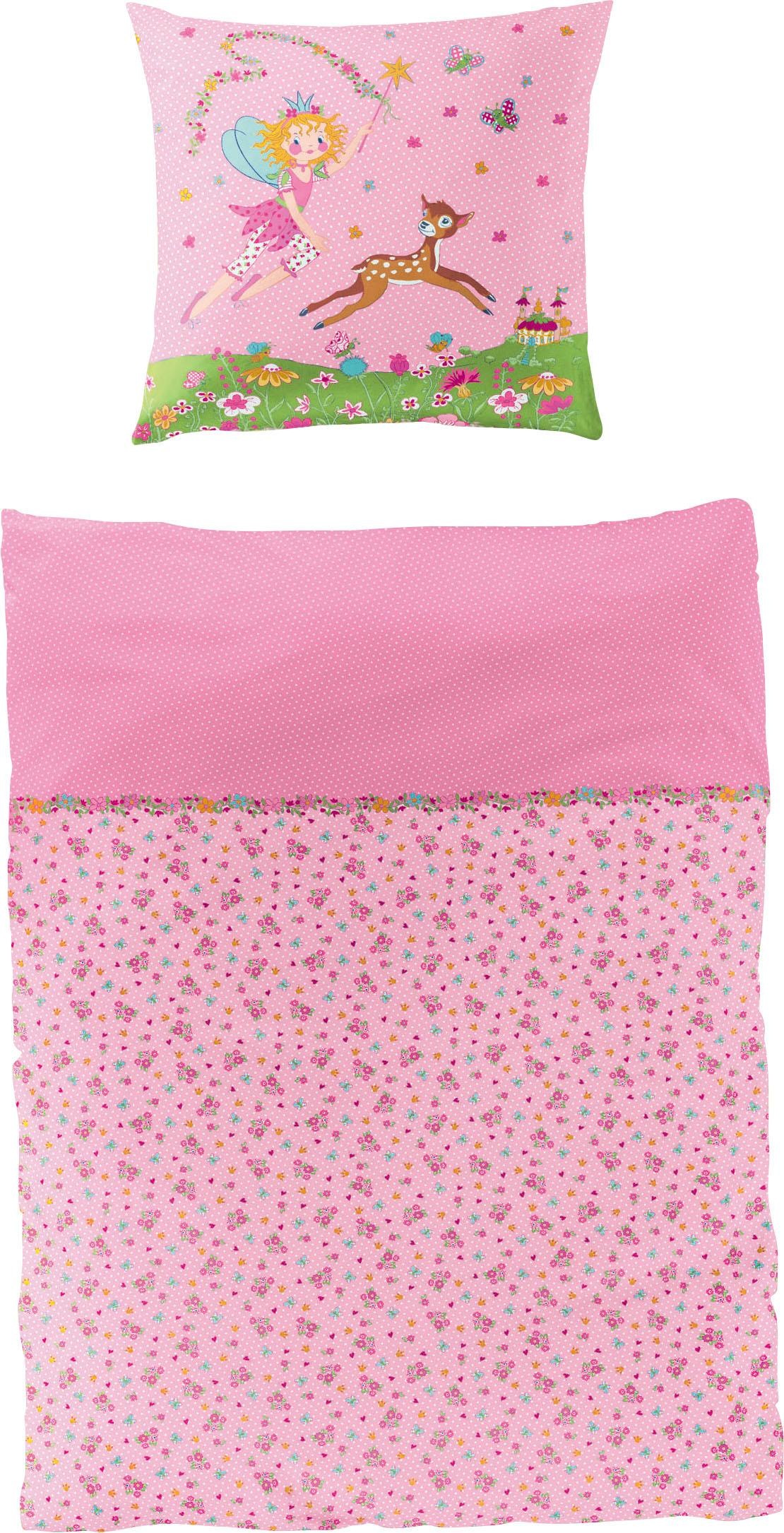 Prinzessin Lillifee Kinderbettwäsche "Reh" 2 Stk. tlg. Biber, 100 % Baumwol günstig online kaufen