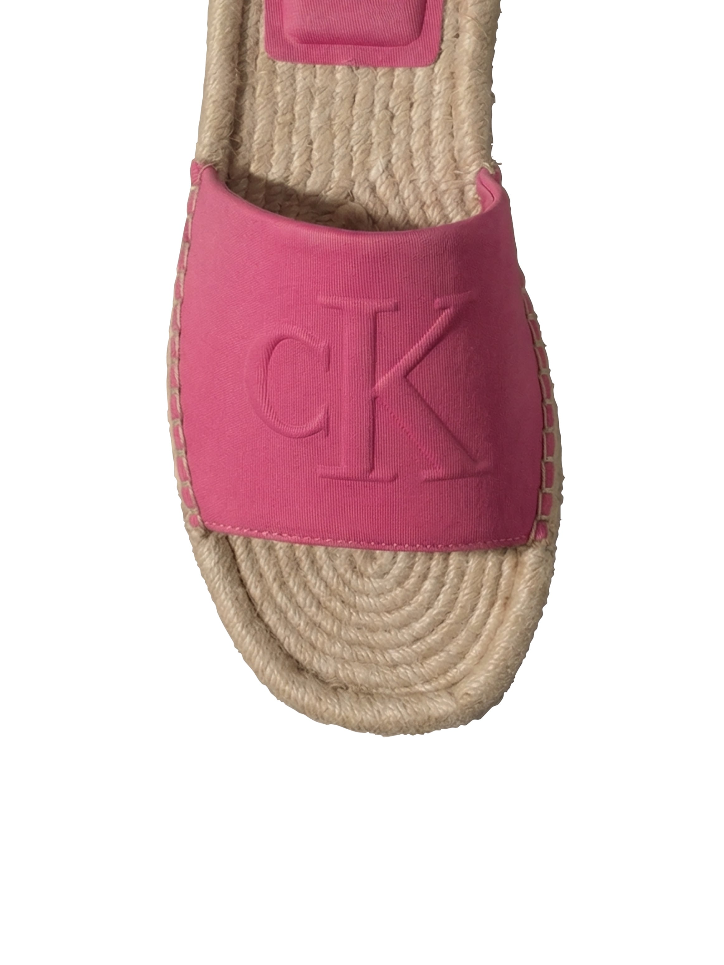Calvin Klein Pantolette »FLATF ESPA NEOP MG«  Sommerschuh, Strandschuh mit Plateau, schmale Form