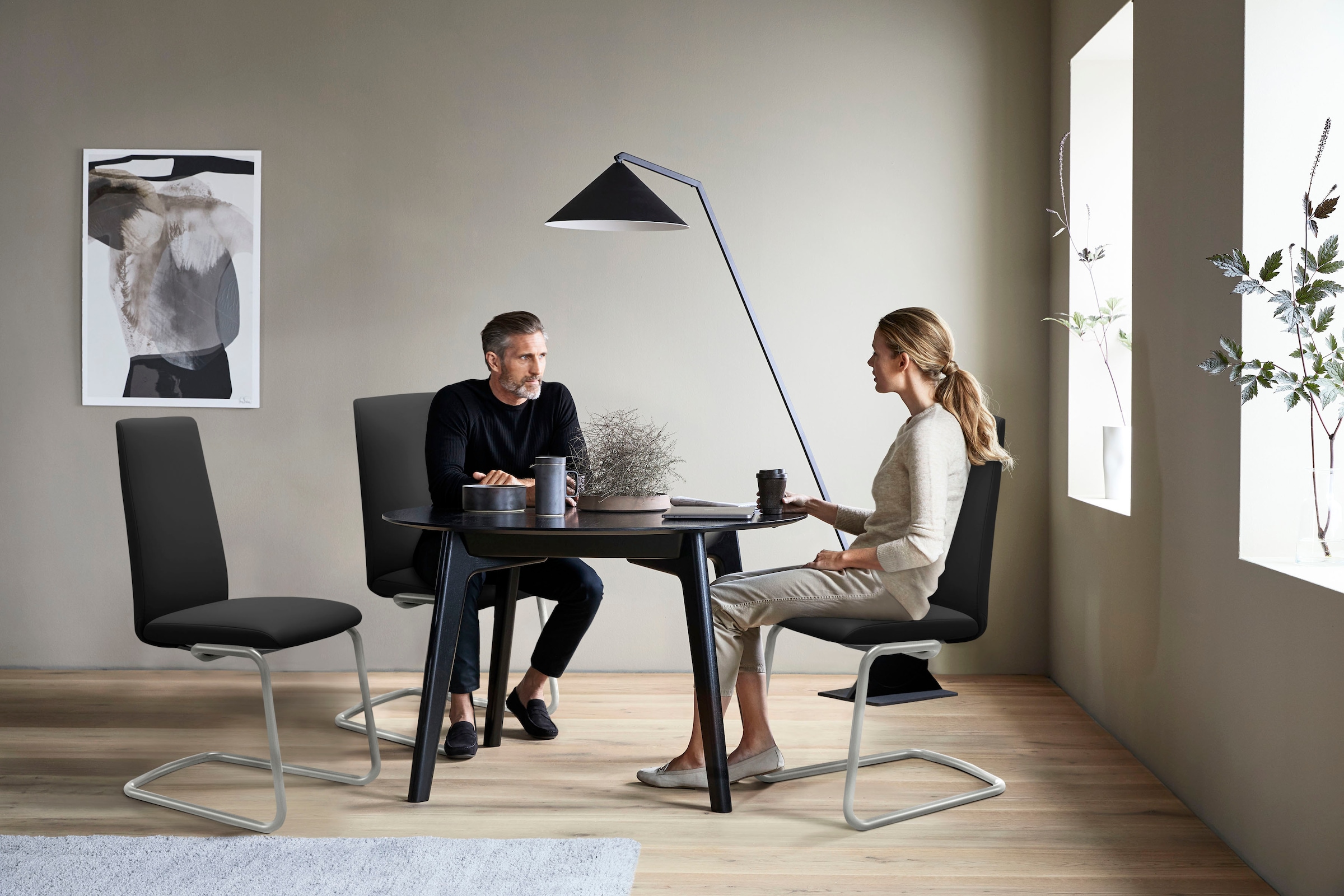Stressless Polsterstuhl "Laurel" () High Back, Größe M, mit Beinen aus Stahl in Chrom matt