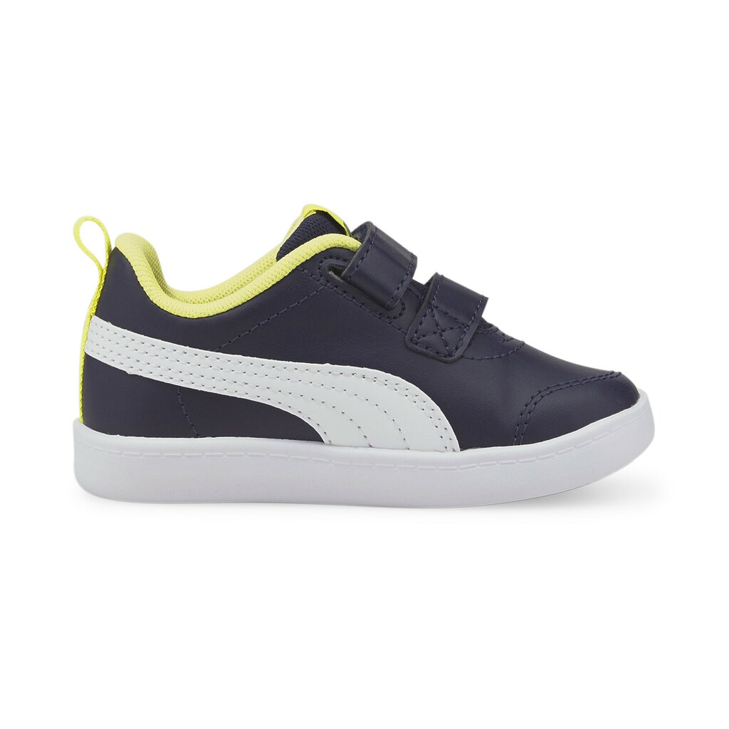 Schuhe Mädchenschuhe PUMA Sneaker »Courtflex V2 Baby Sneakers Regular« blau-gelb