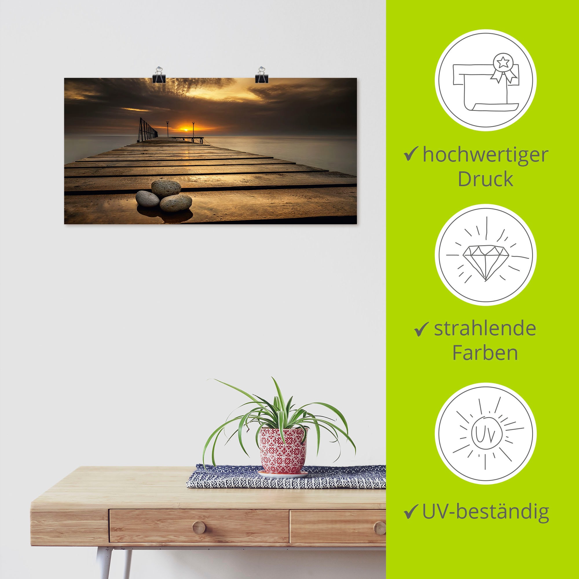 Artland Wandbild »Sonnenaufgang am Schwarzen Meer«, Sonnenaufgang & -untergang, (1 St.), als Leinwandbild, Poster, Wandaufkleber in verschied. Größen