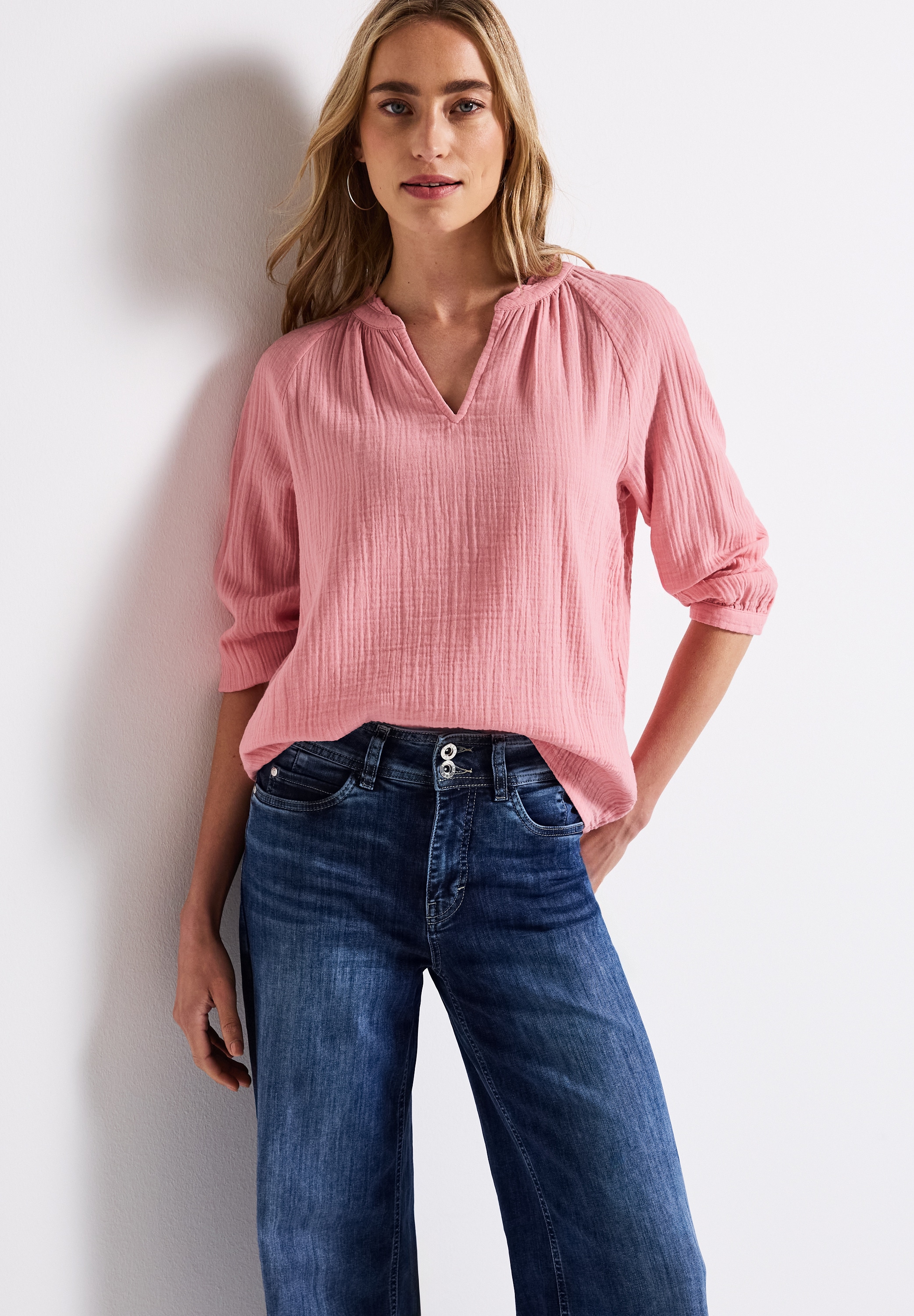 STREET ONE Schlupfbluse, mit Rüschen und im Tunika-Stil günstig online kaufen