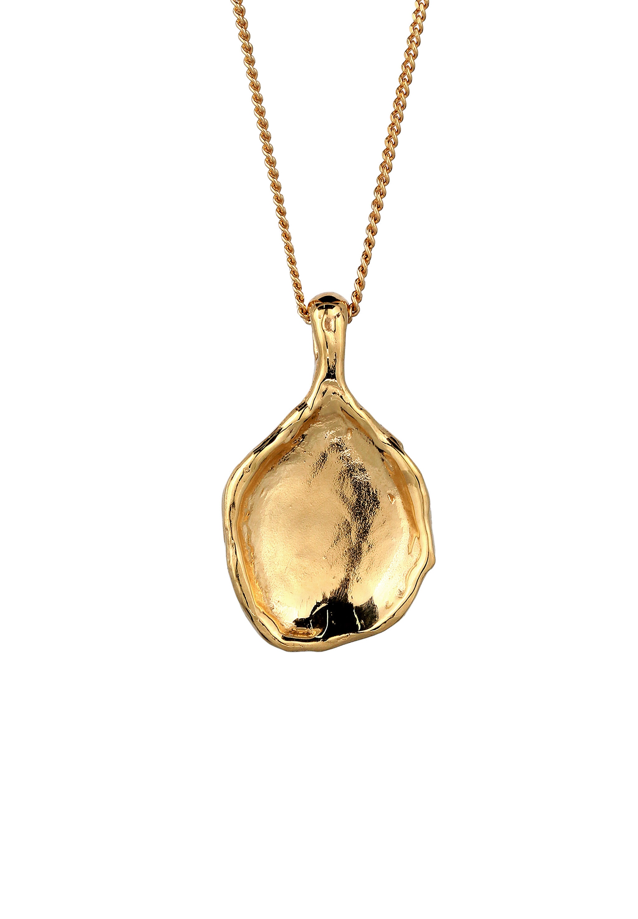 Elli »Halskette Enamel Rot Organic 925 Sterling Silber vergoldet«