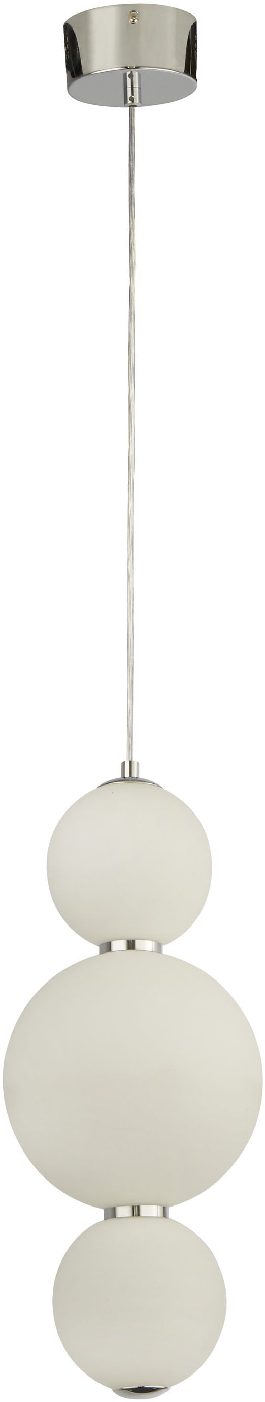 Searchlight Pendelleuchte »Snowball 3Lt Leuchte - Chrommetall & Opalglas« LED-Modul 1 Stk.