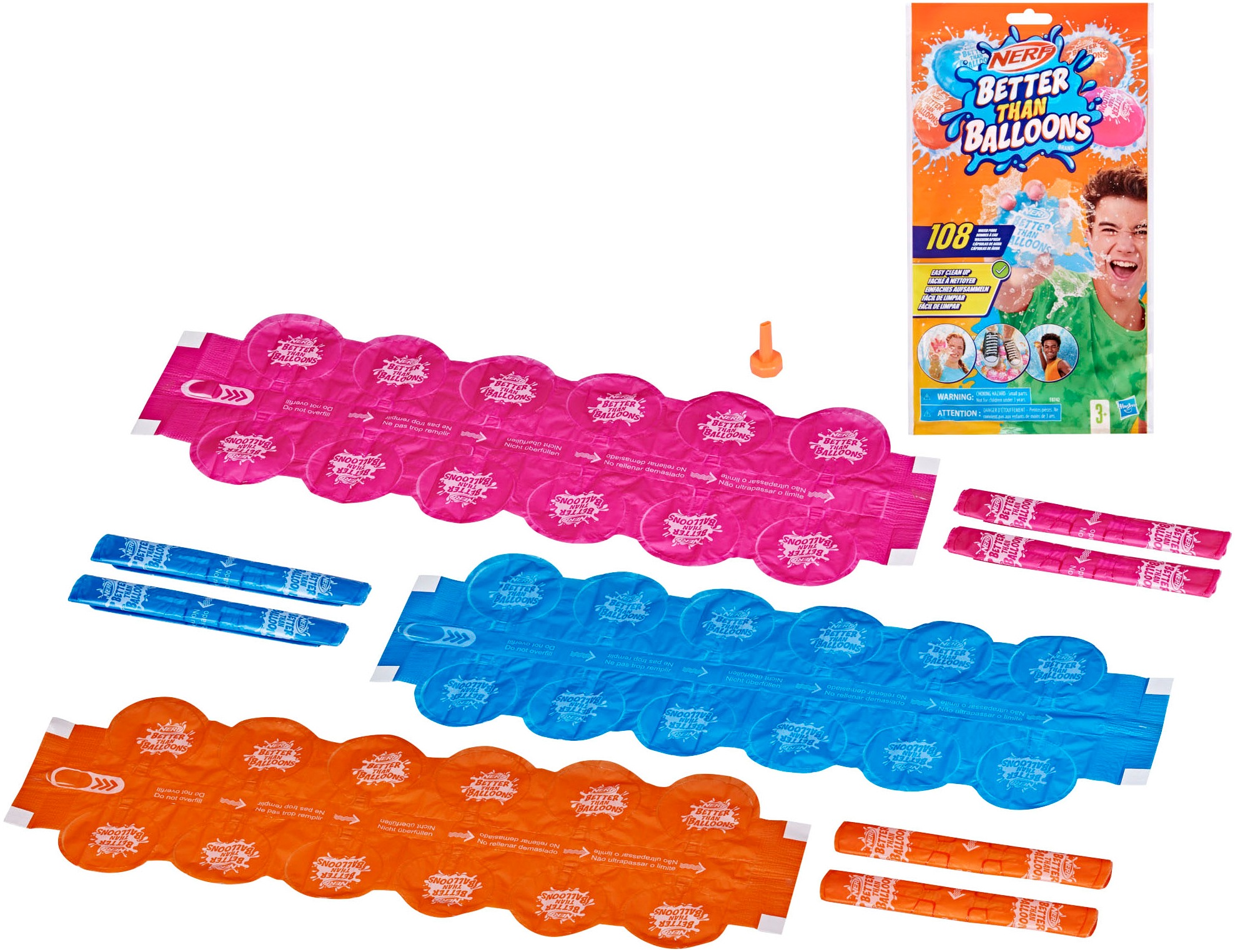 Hasbro Badespielzeug »Nerf, Better Than Balloons Wasserkapseln (108 Stück)«