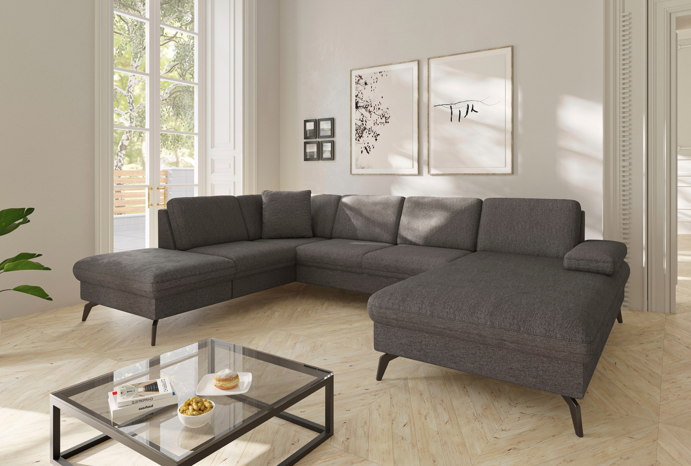 sit&more Wohnlandschaft "Morris Jubi U-Form, B: 300 cm" mit Armteilfunktion günstig online kaufen