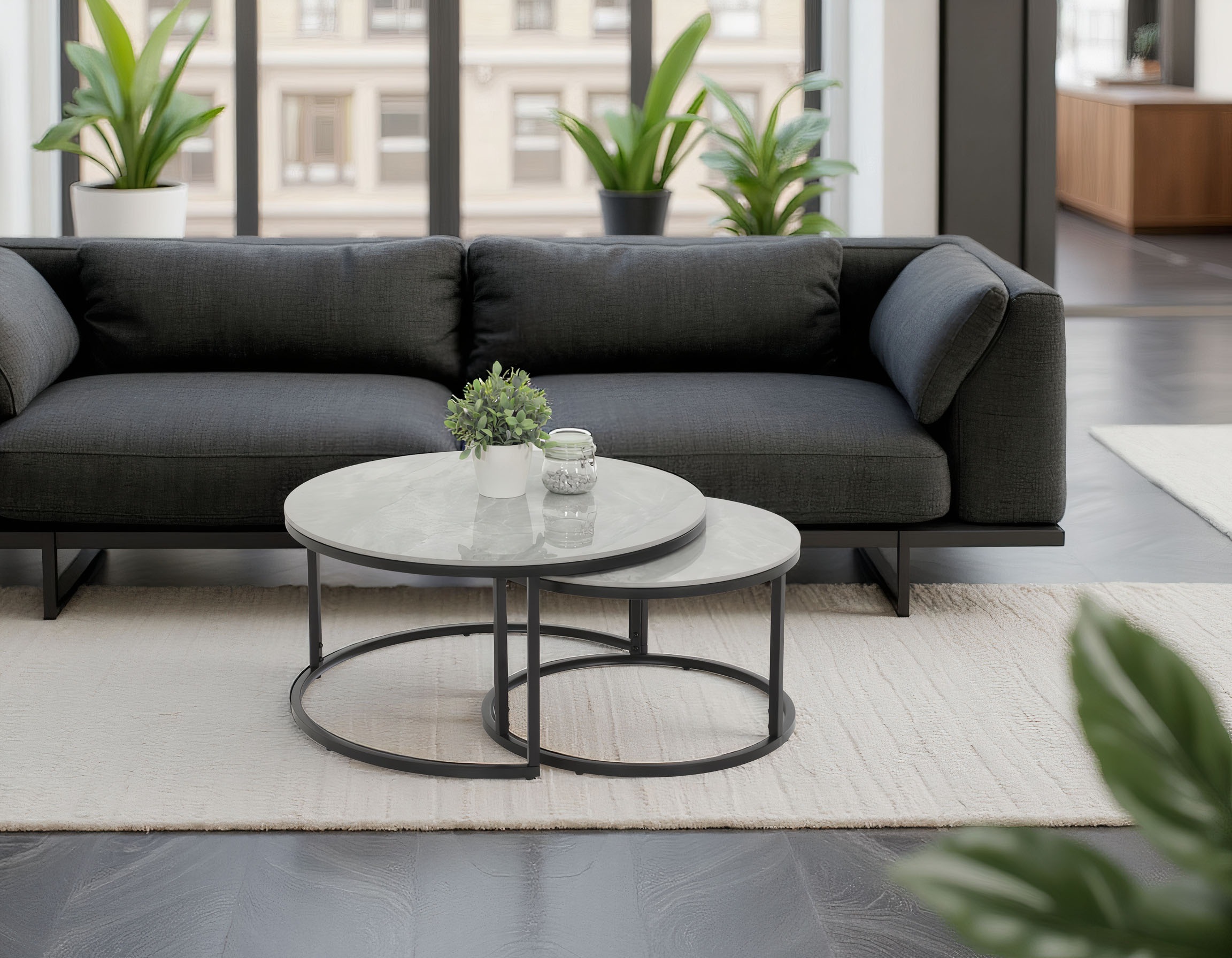 HELA Satztisch "LUIS Topseller, Couchtisch rund" Set, 2 Stk. tlg. 2er Set, günstig online kaufen