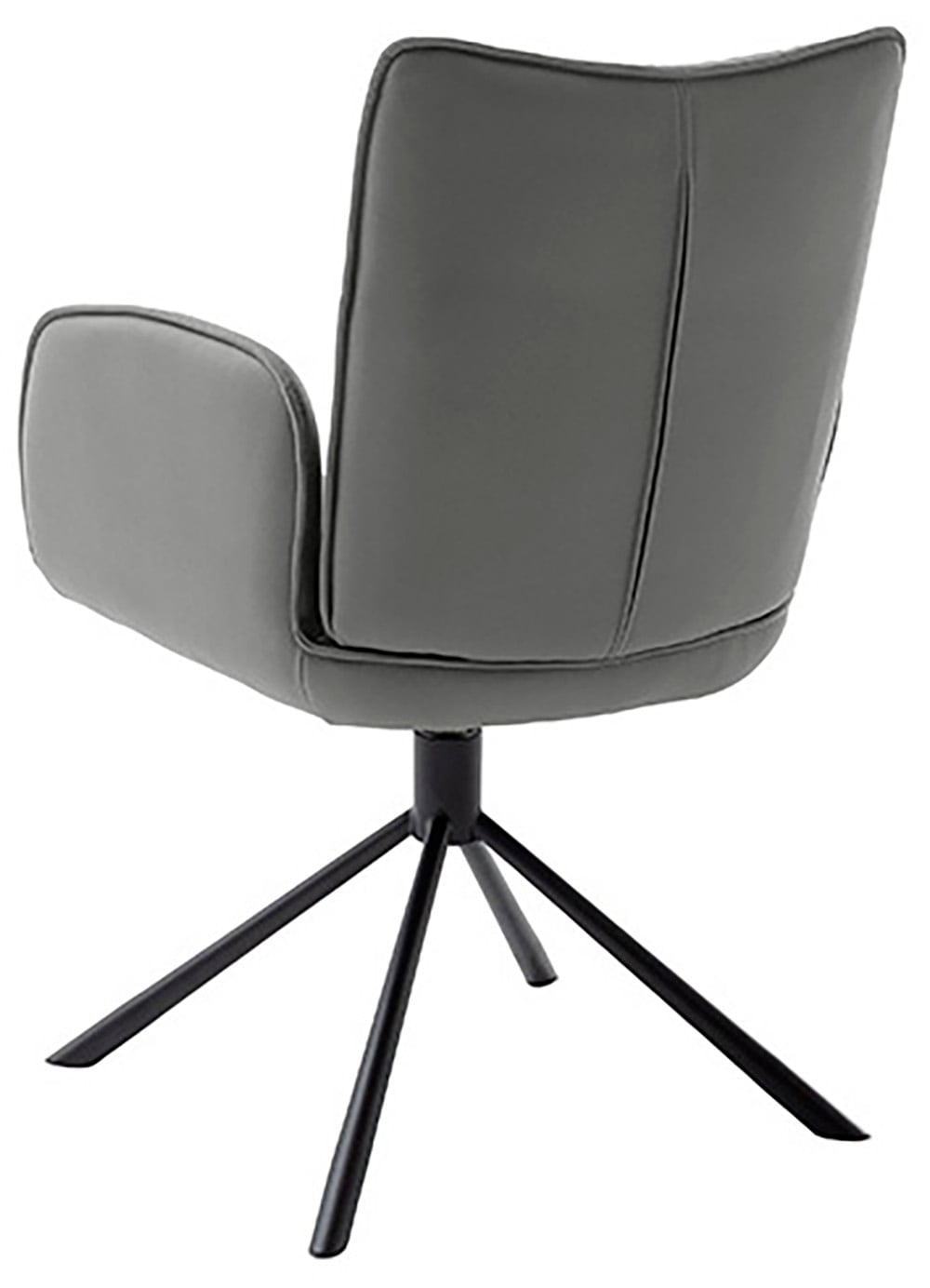 MCA furniture 4-Fußstuhl »MARIN Esszimmerstuhl (2er Set) - Stuhl«, (Set), 2 St., Microfaser, 360° drehbar, Metall schwarz, beweglichen Rücken, belastbar 120 kg