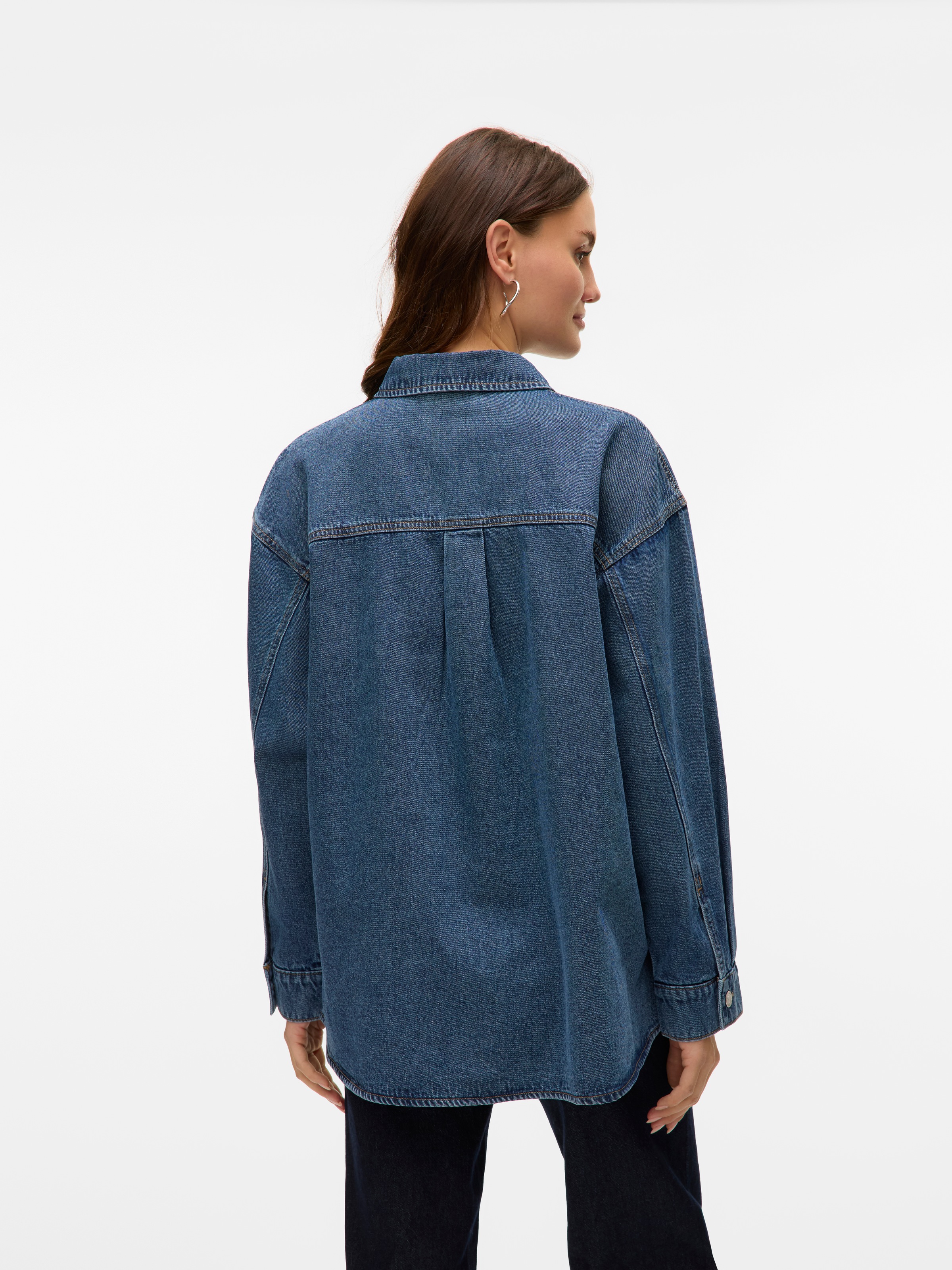 Thumbnail - Vero Moda Jeansbluse "VMJENNIE LS OVERSIZE DENIM SHIRT GA NOOS"