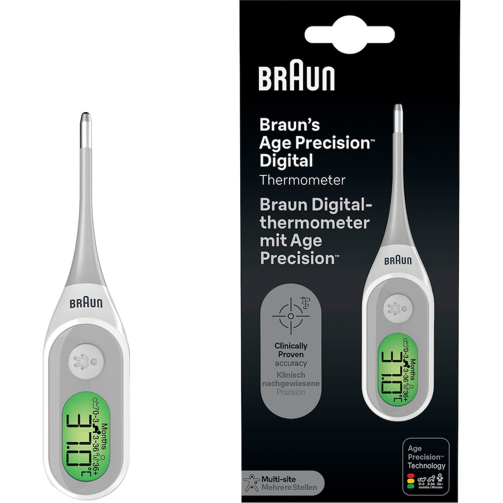 Braun Fieberthermometer »PRT2000 Digitalthermometer mit Age Precision®«