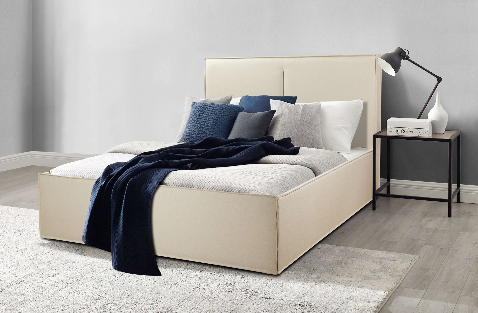 Home affaire Polsterbett "Hamar Cosy, 300 KG belastbar Leinenoptik, gepolst günstig online kaufen