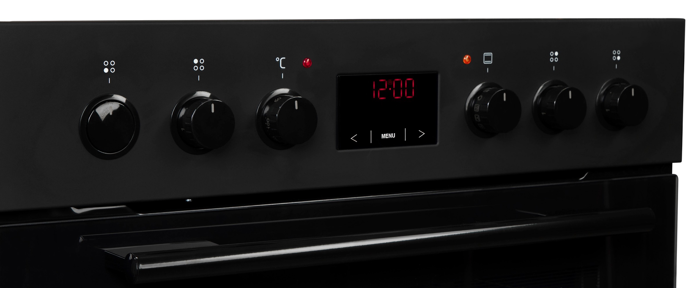 Amica Elektro-Herd-Set »EHC 12921 SM«, mit Backauszug, Ofen mit 11 Programmen und zweistufig ausziehbaren Backblechschienen.