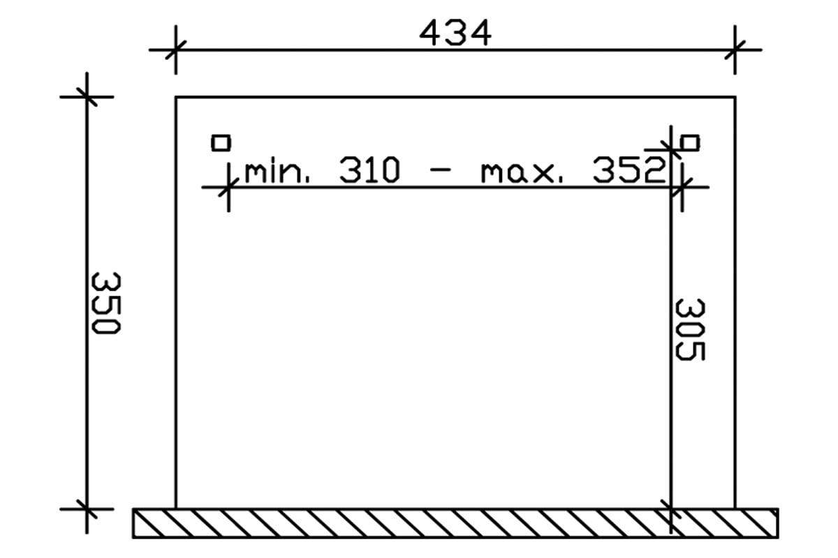 Skanholz Terrassendach »Ravenna«, 434 cm Breite, verschiedene Tiefen