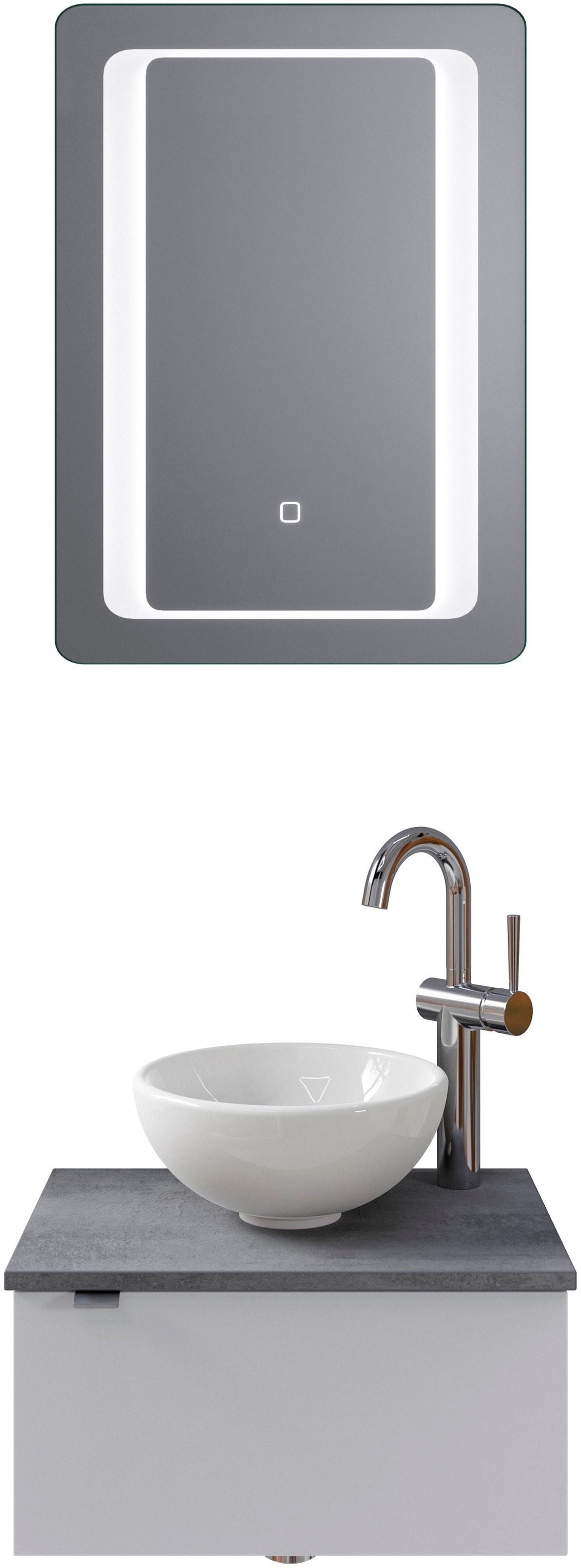 Saphir Badmöbel-Set "Serie 6915" 4 Stk. tlg. Gäste-Bad, 51 cm breit, mit LE günstig online kaufen
