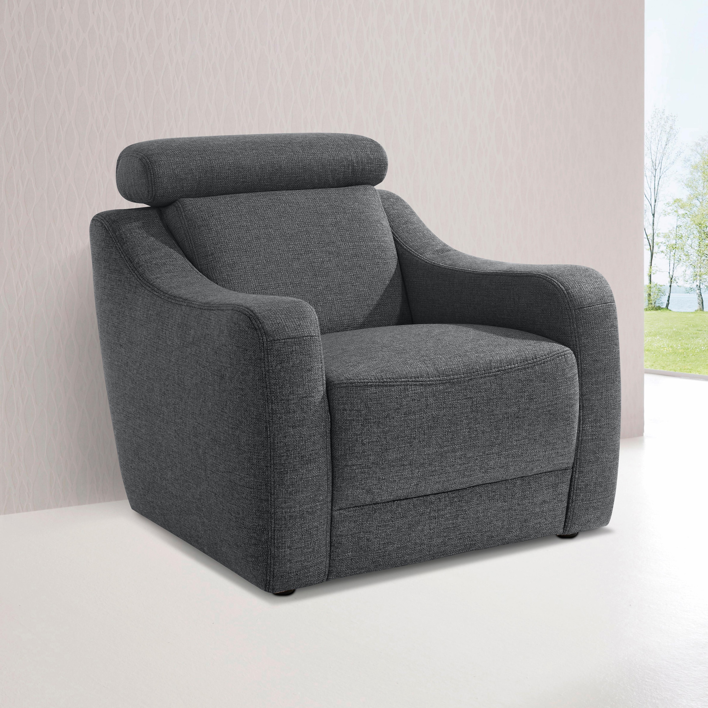 exxpo - sofa fashion Sessel "Happy", inklusive Kopf- bzw. Rückenverstellung