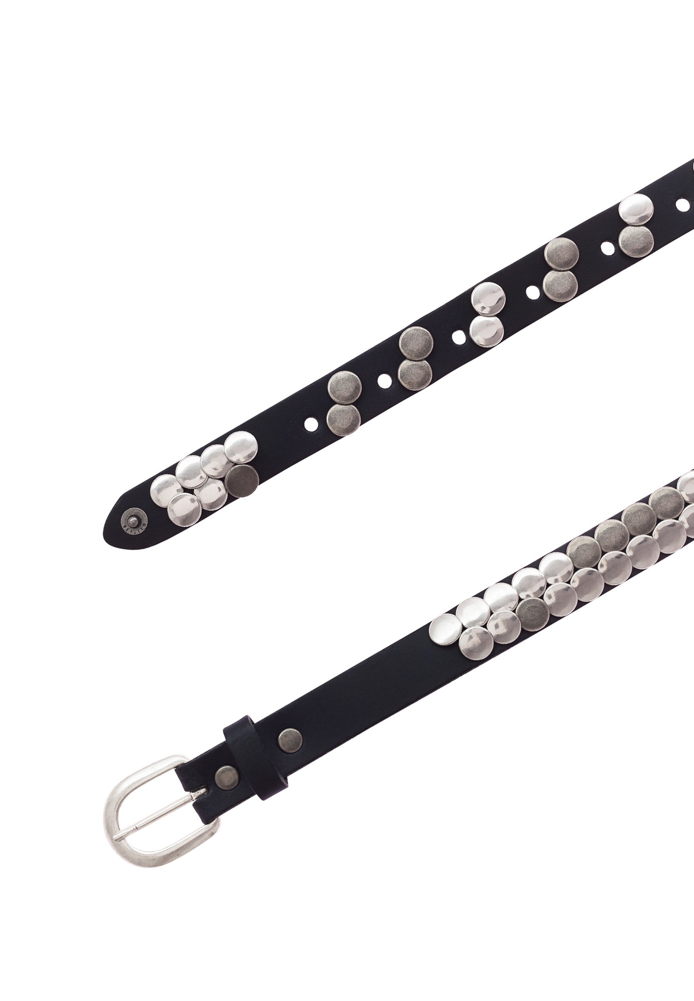 MUSTANG Ledergürtel Echtleder, mit Plattnieten verziert, einfache Dornschli günstig online kaufen