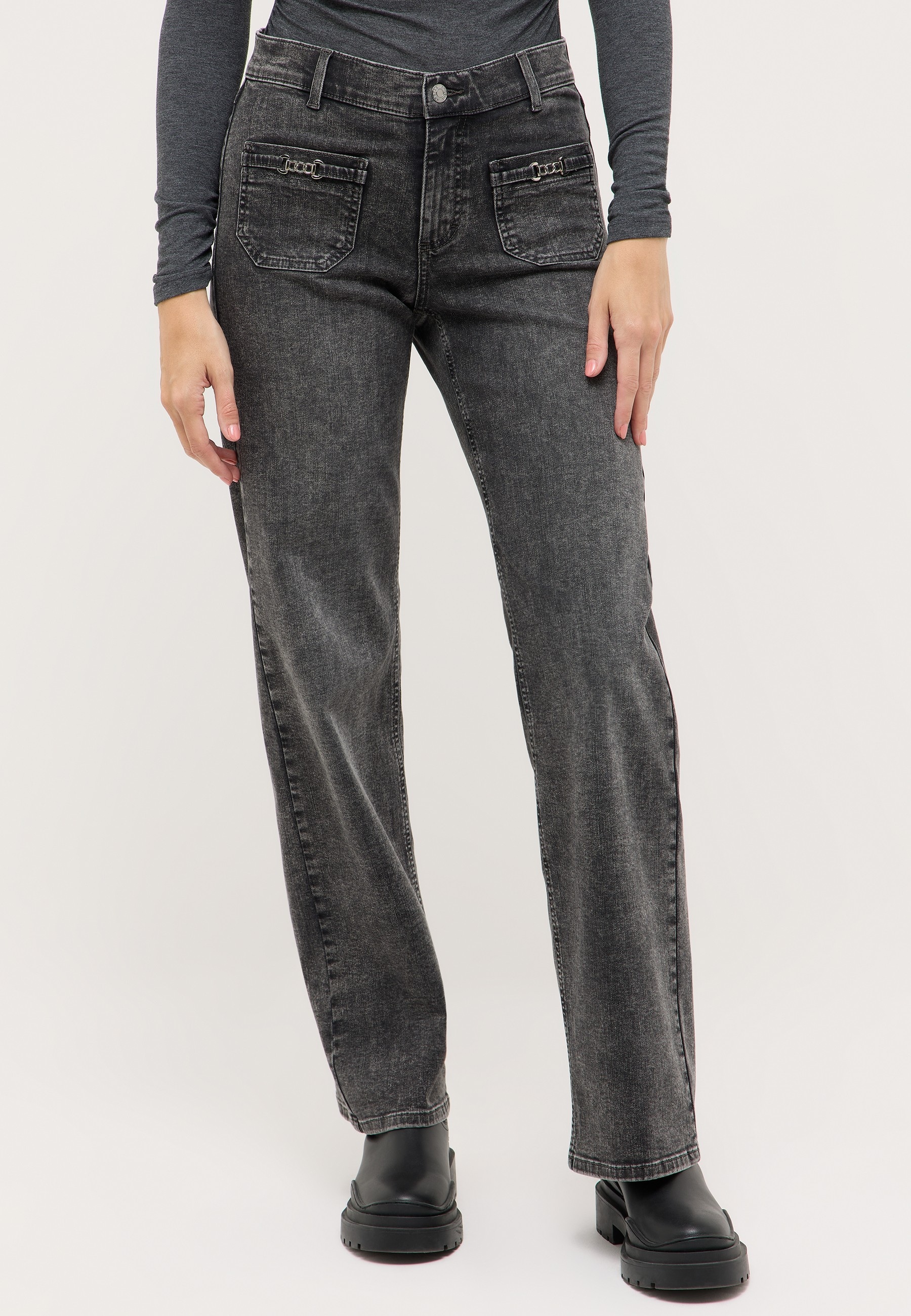 ANGELS Relax-fit-Jeans "LIZ SMART BUCKLE" mit kleinen Schmuckelementen günstig online kaufen