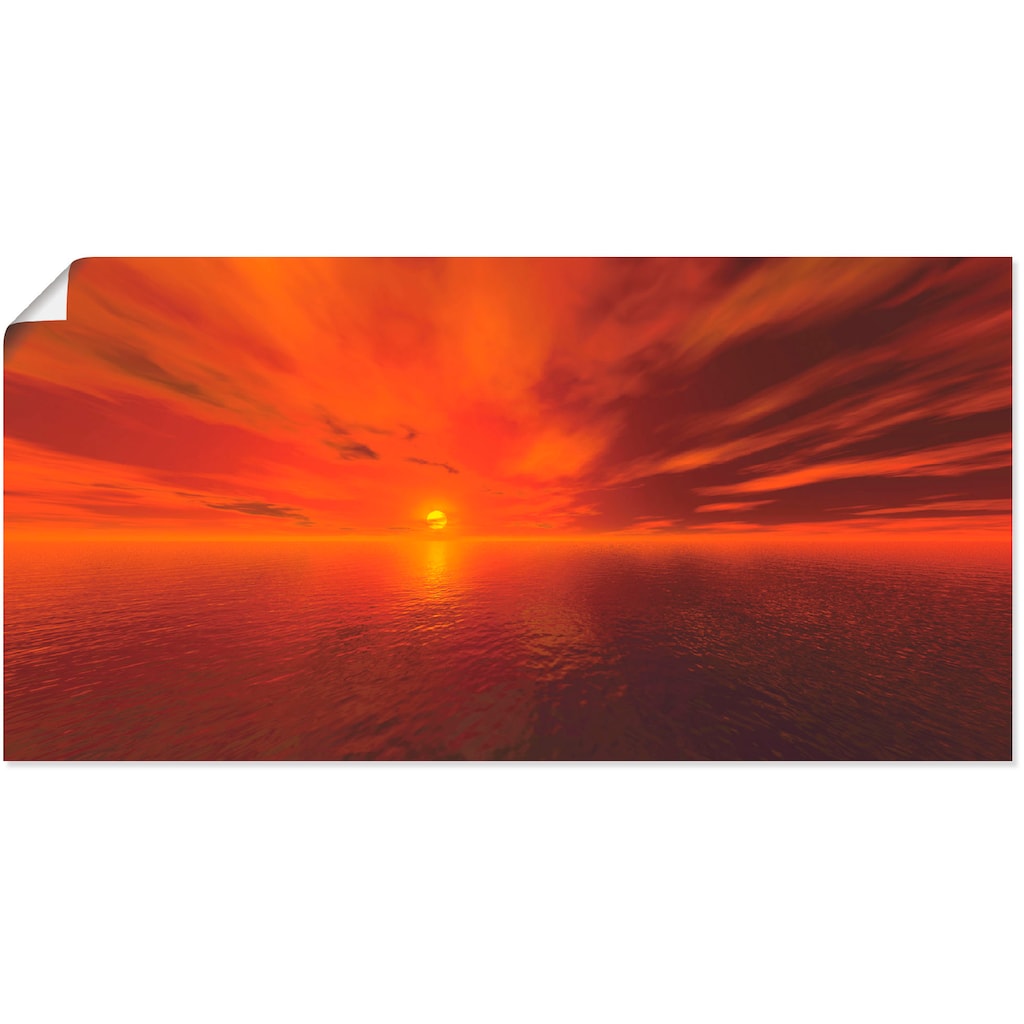 Artland Poster »Sonnenuntergang am Meer«, Sonnenaufgang & -untergang, (1 St.)