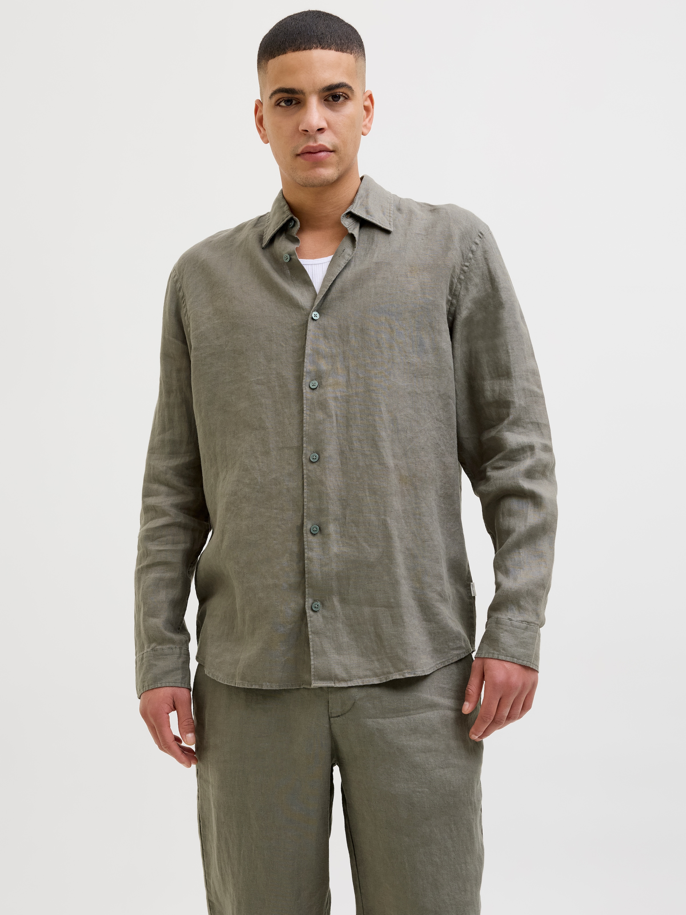 Jack & Jones Langarmhemd "JPRCCLAWRENCE LINEN L/S SHIRT SN" günstig online kaufen