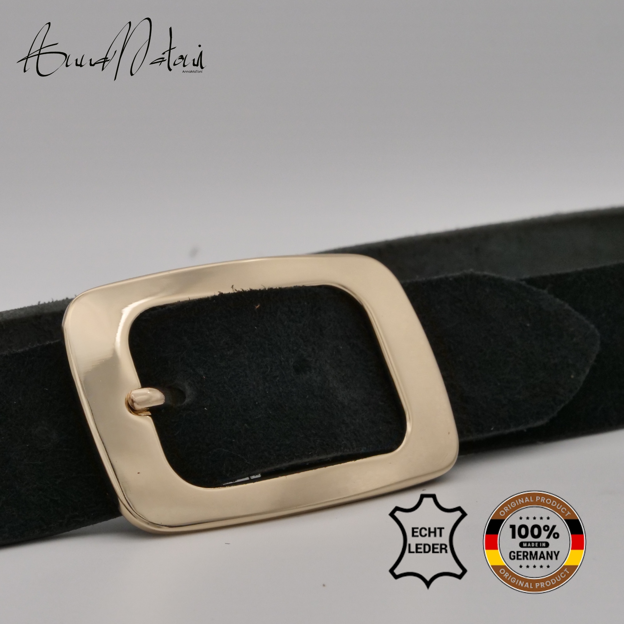 AnnaMatoni Ledergürtel »AnnaMatoni Damen Ledergürtel in hochwertigem Velour Leder 3,5cm«