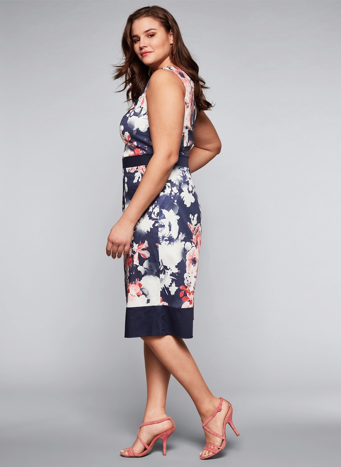 Sheego Cocktailkleid Blau Gr. 56 2