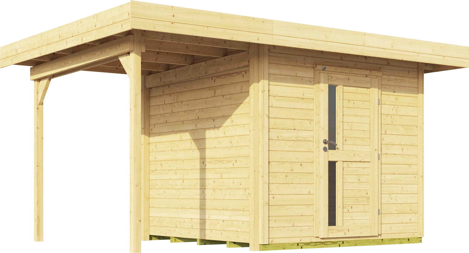 weka Gartenhaus "Designhaus 172 A" mit Anbaudach